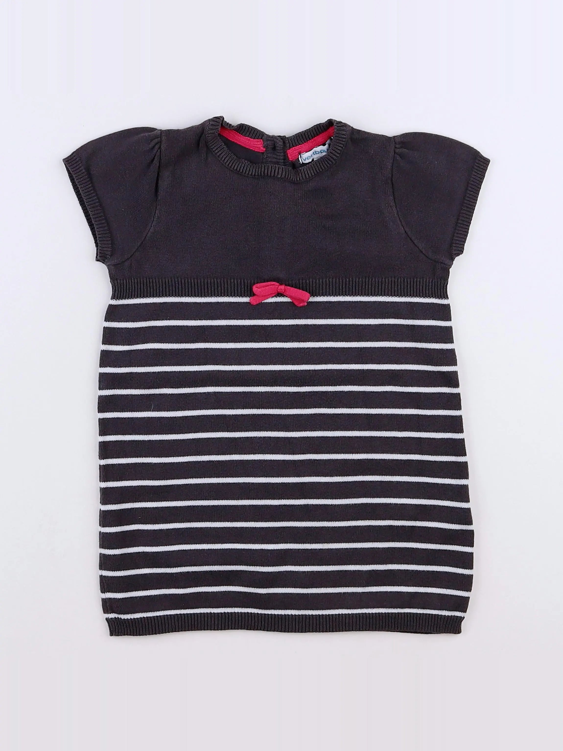 Vertbaudet - robe marron - 18 mois