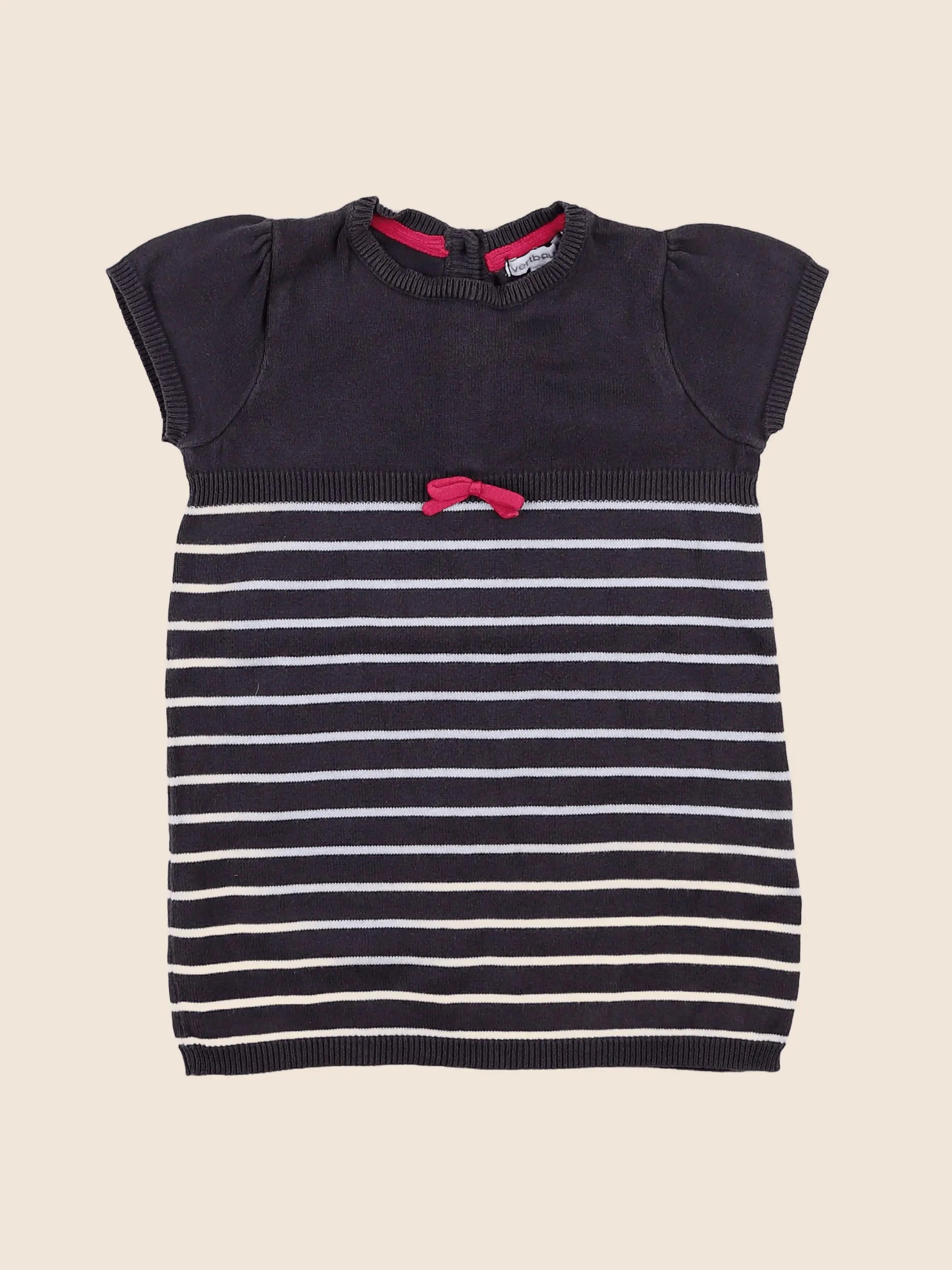 Vertbaudet - robe marron - 18 mois