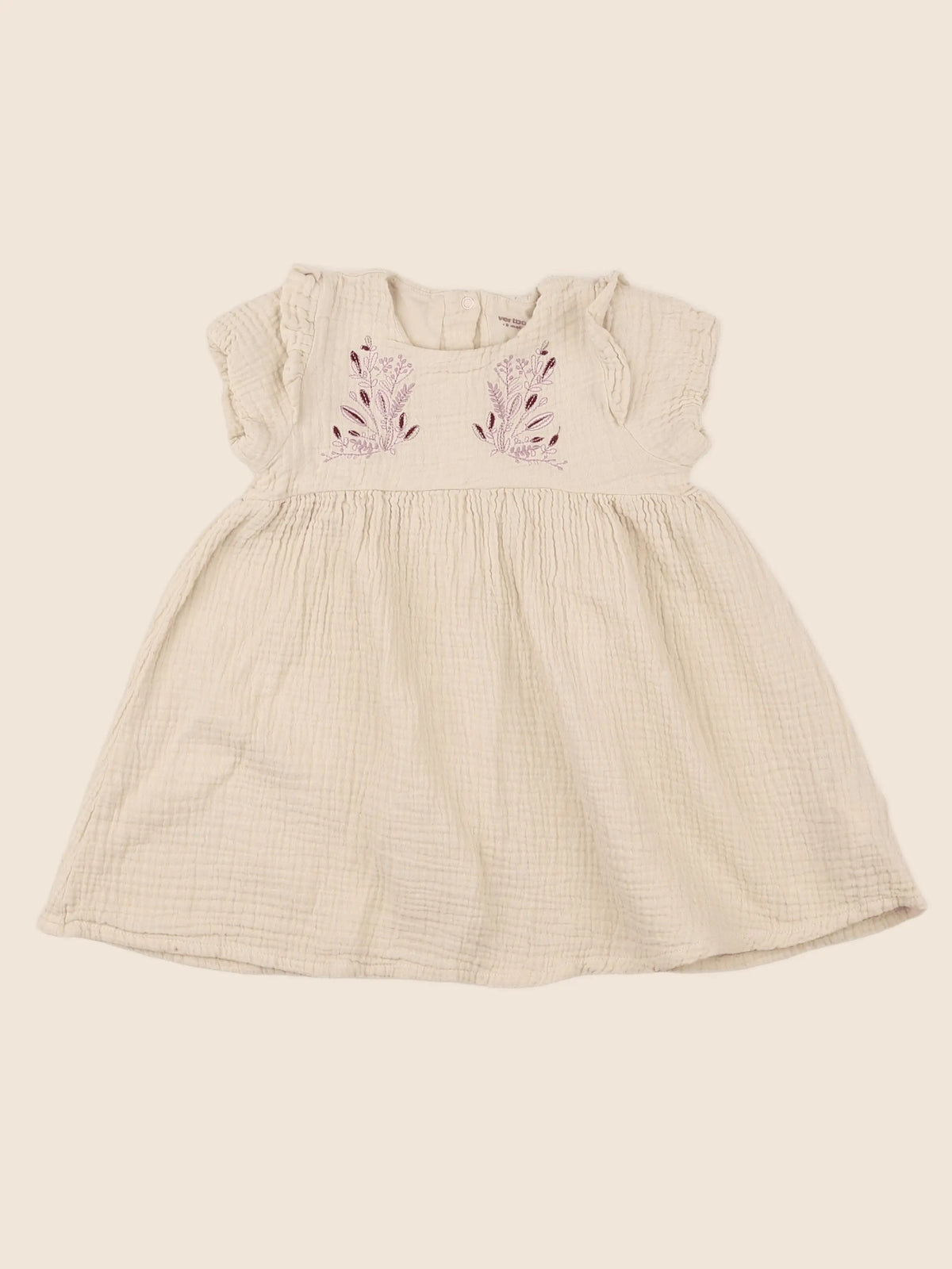 Vertbaudet - robe beige - 18 mois