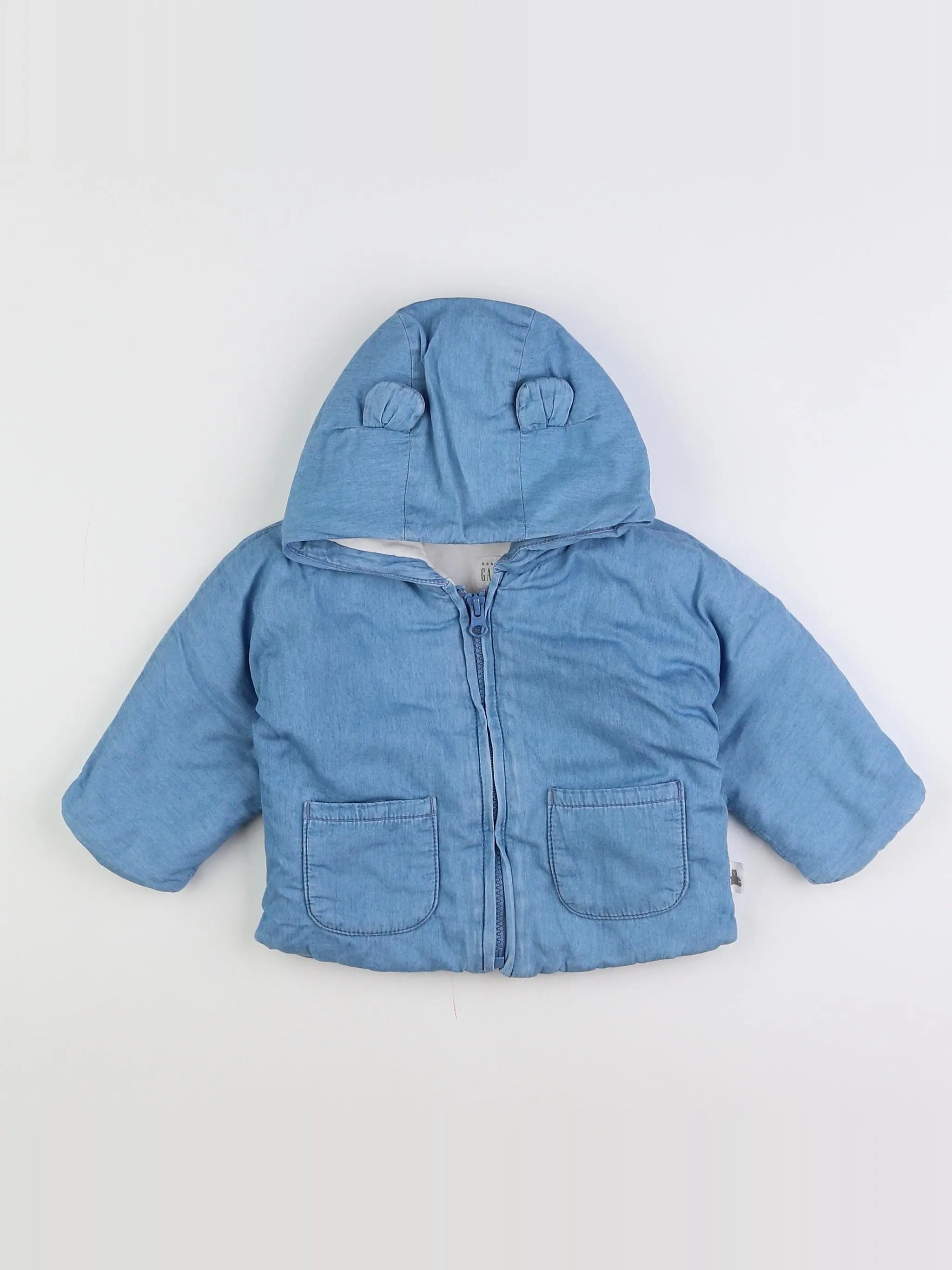 GAP - veste doublé bleu - 6/12 mois