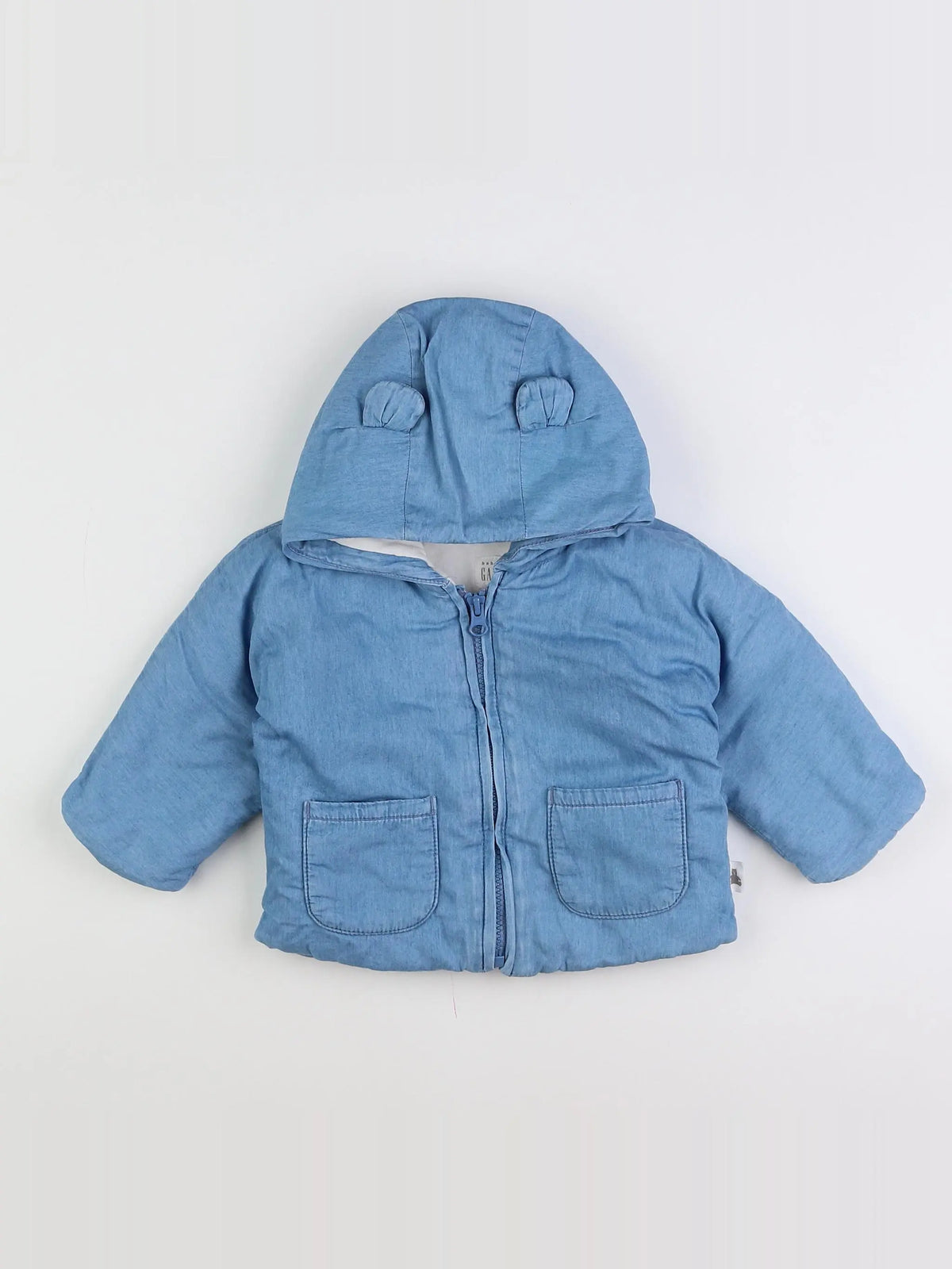 GAP - veste doublé bleu - 6/12 mois