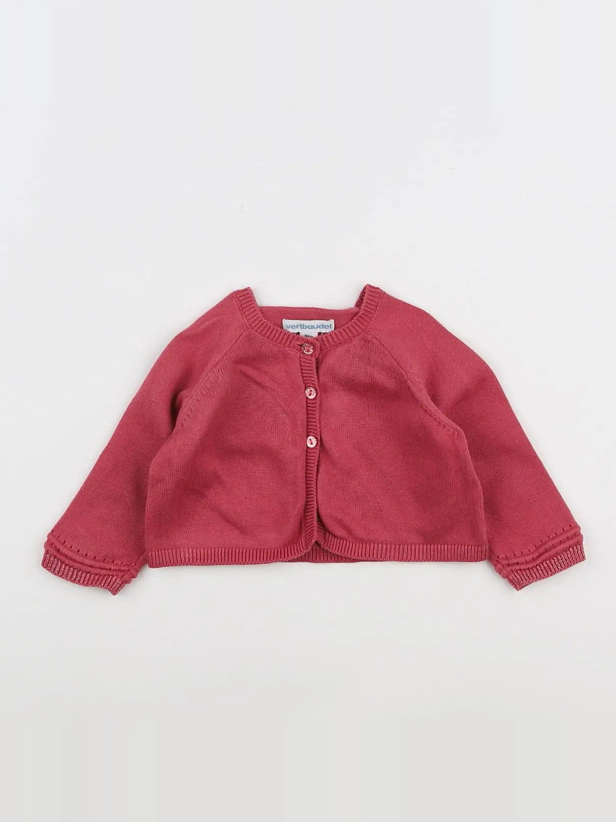 Vertbaudet - gilet rose - 3 mois