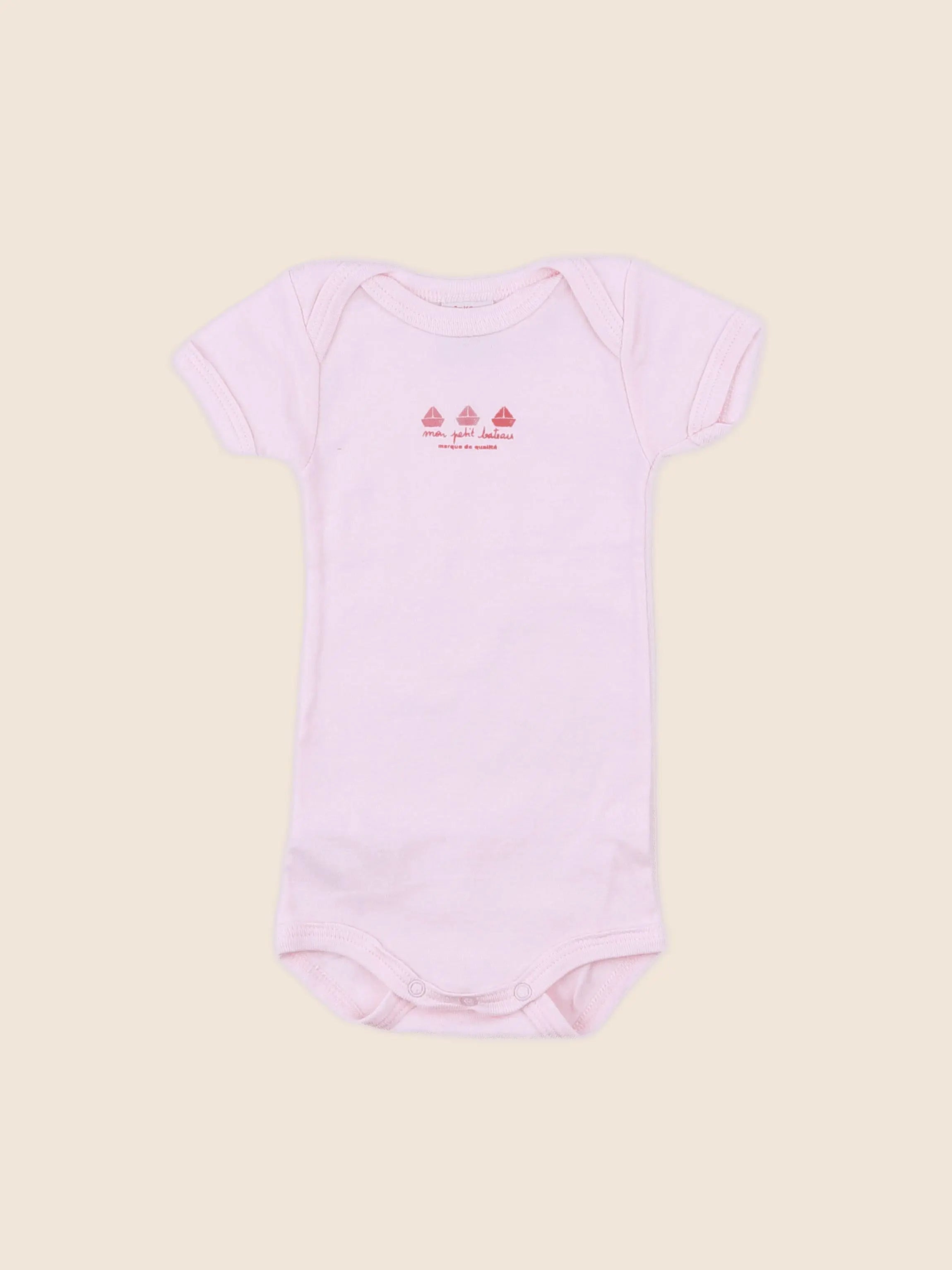 Petit Bateau - body rose - 3 mois
