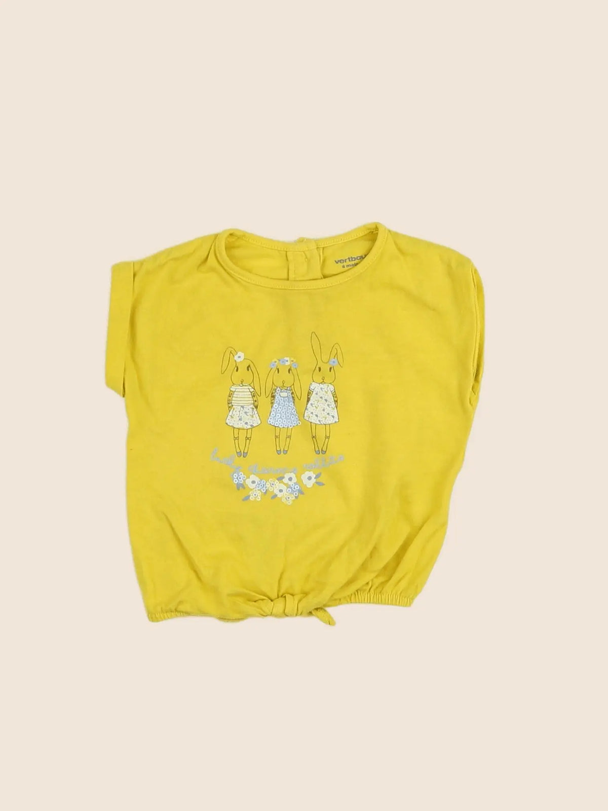 Vertbaudet - tee-shirt jaune - 6 mois