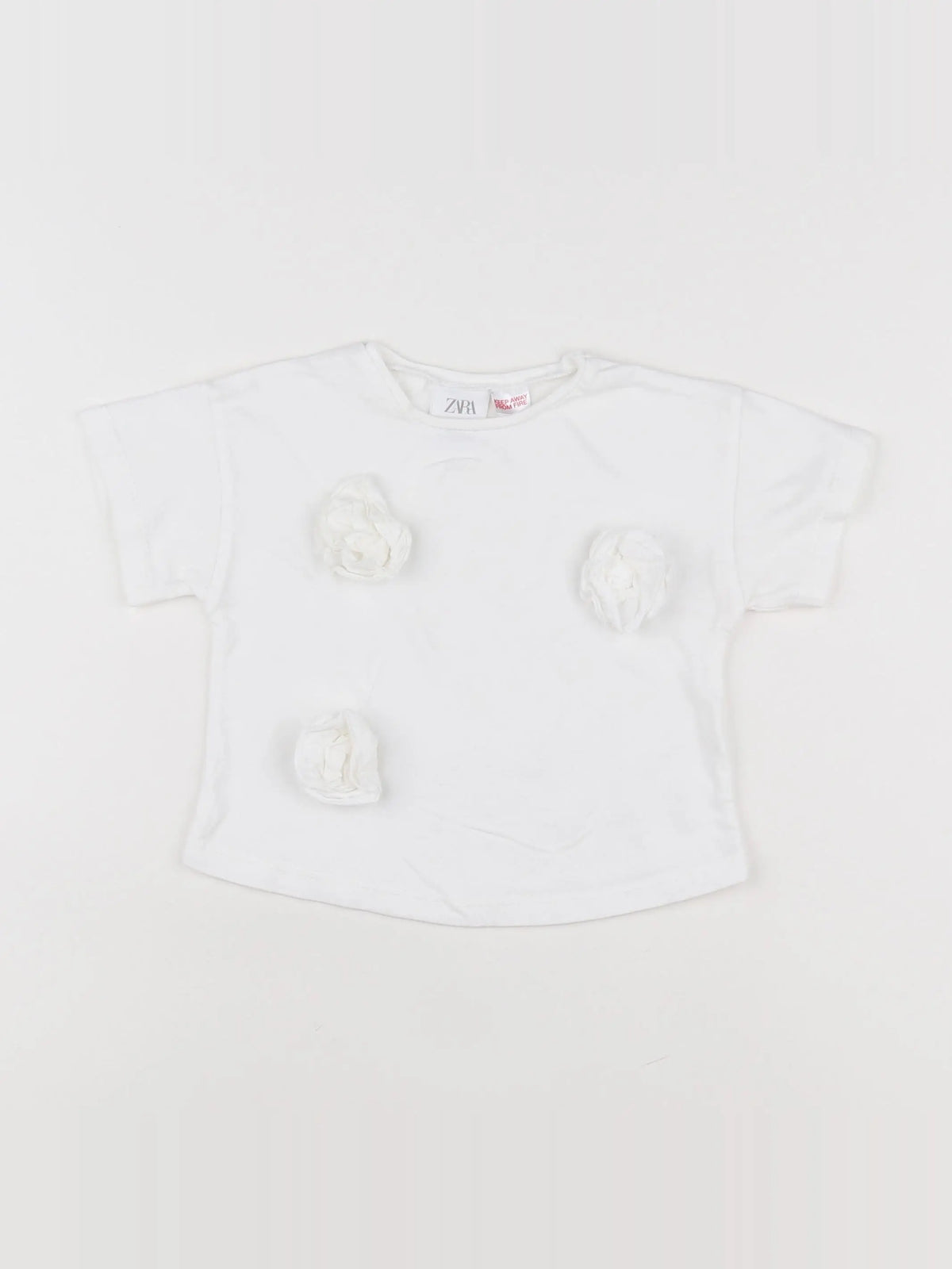 Zara - tee-shirt blanc - 12/18 mois