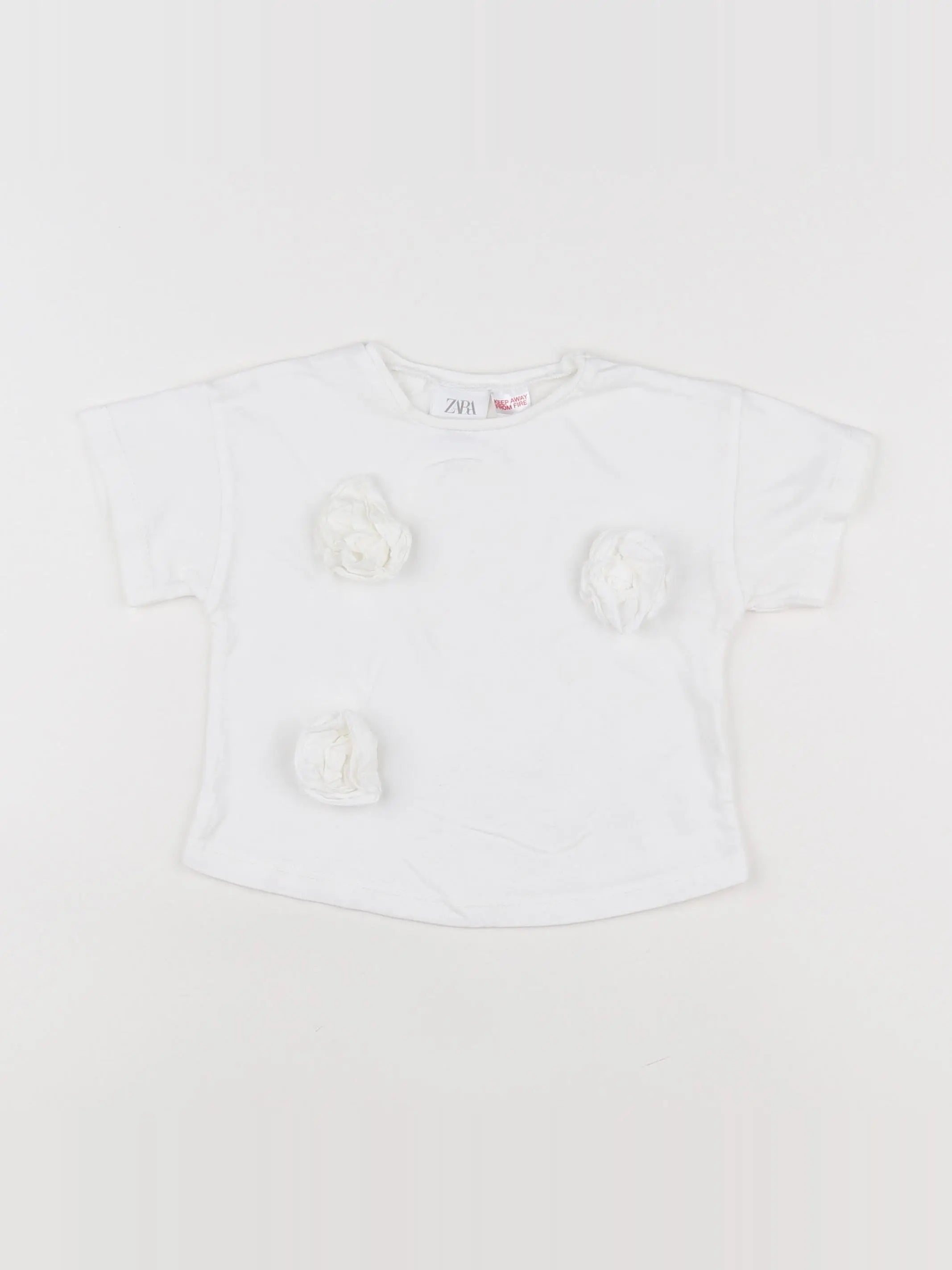 Zara - tee-shirt blanc - 12/18 mois