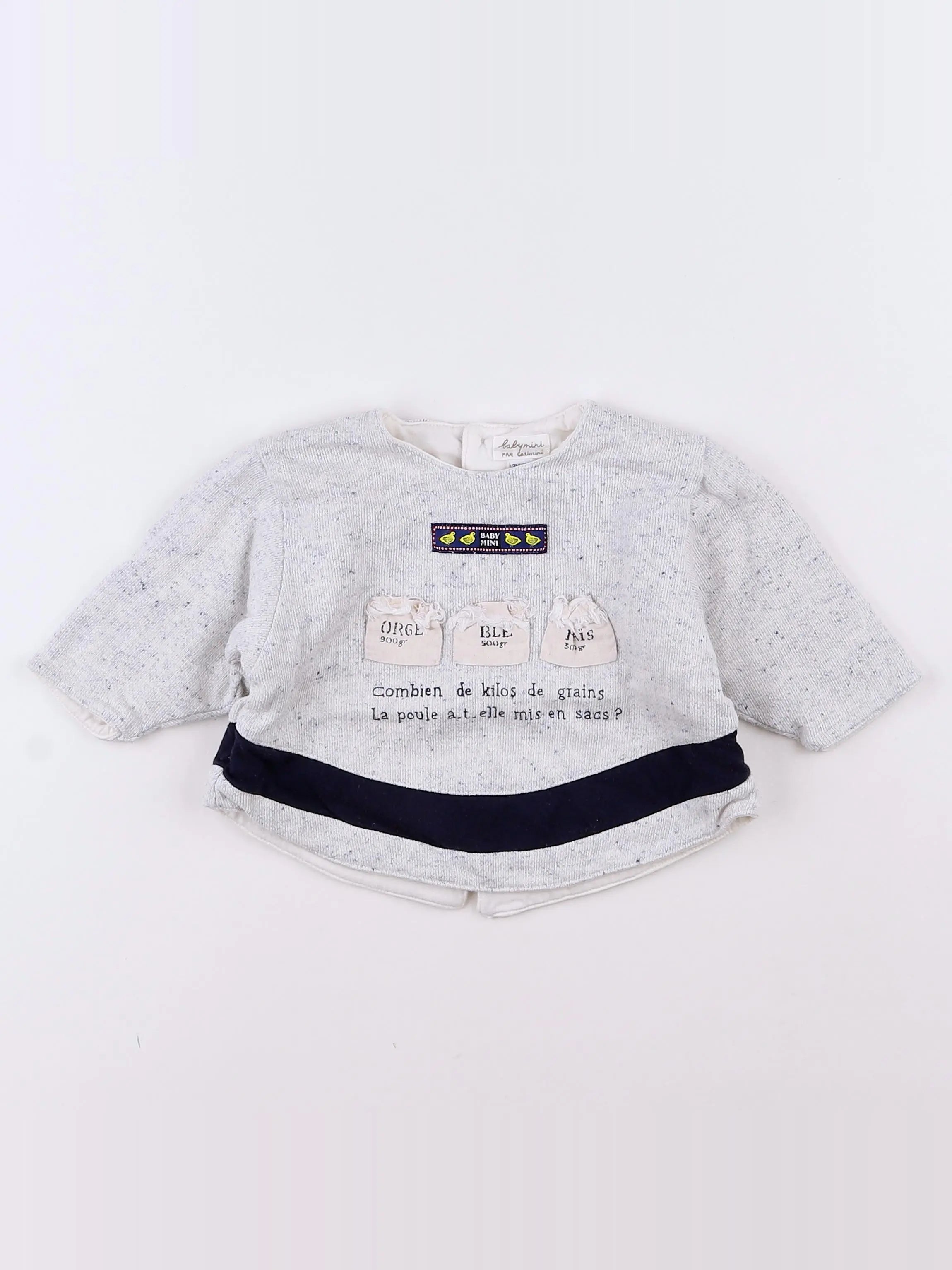 Catimini - sweat gris - 3 mois