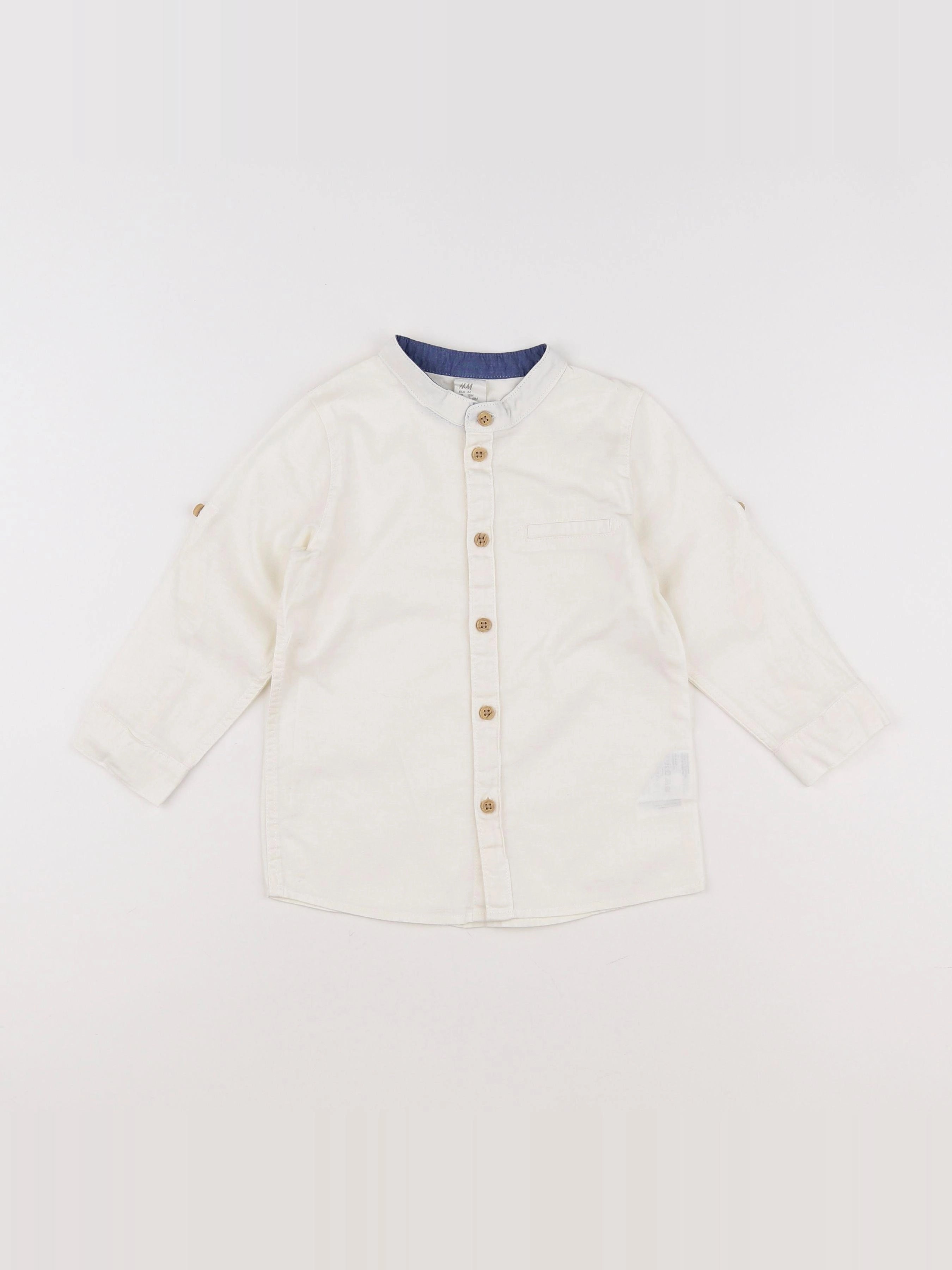 H&M - chemise blanc - 12/18 mois