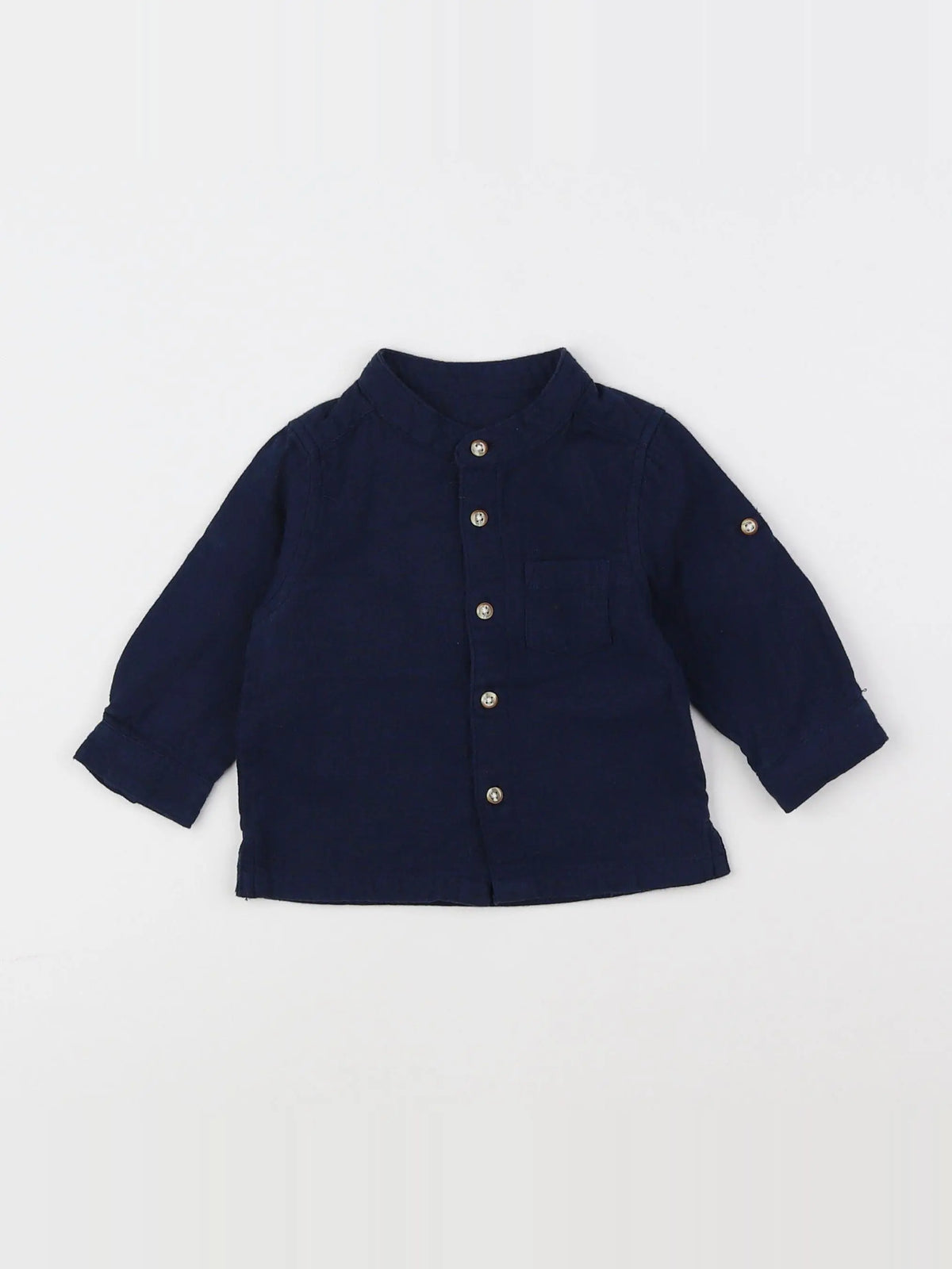 Vertbaudet - chemise bleu - 6 mois