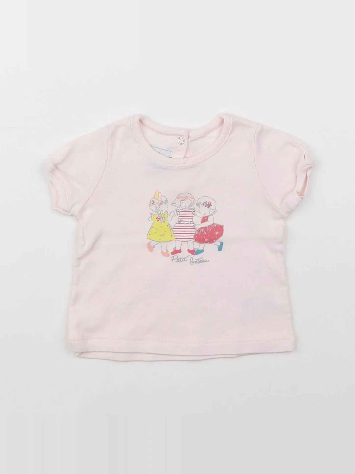 Petit Bateau - tee-shirt rose - 3 mois