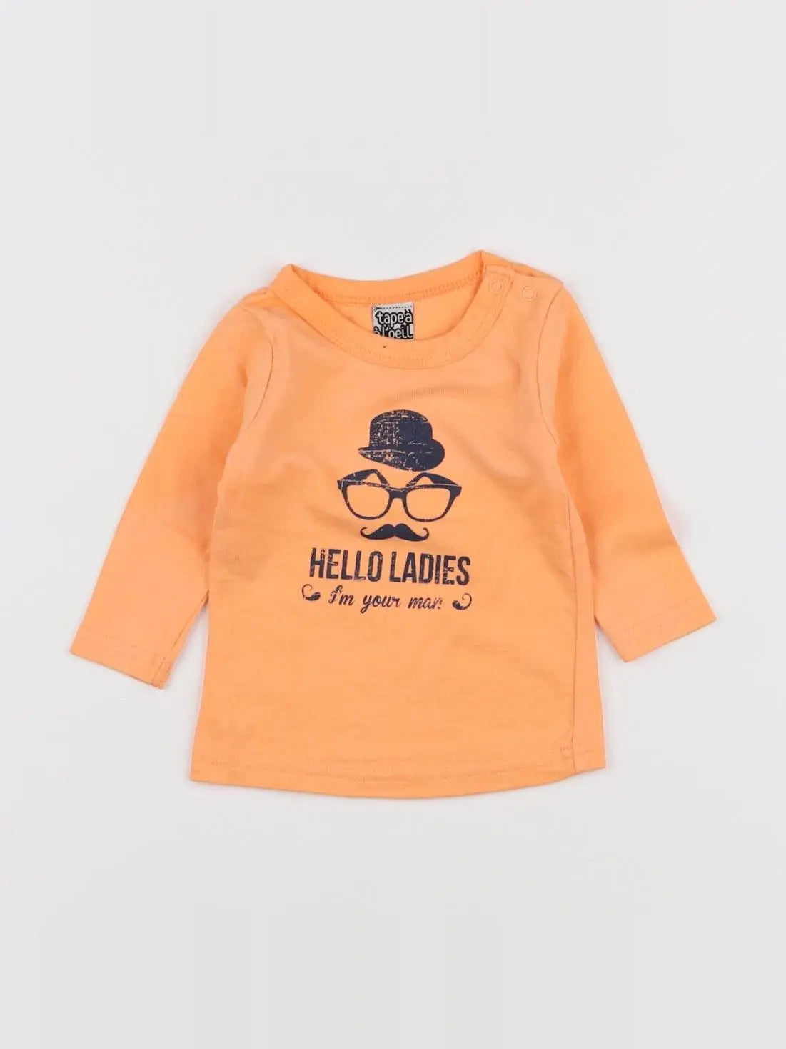 Tape à l'oeil - tee-shirt orange fluo - 3 mois