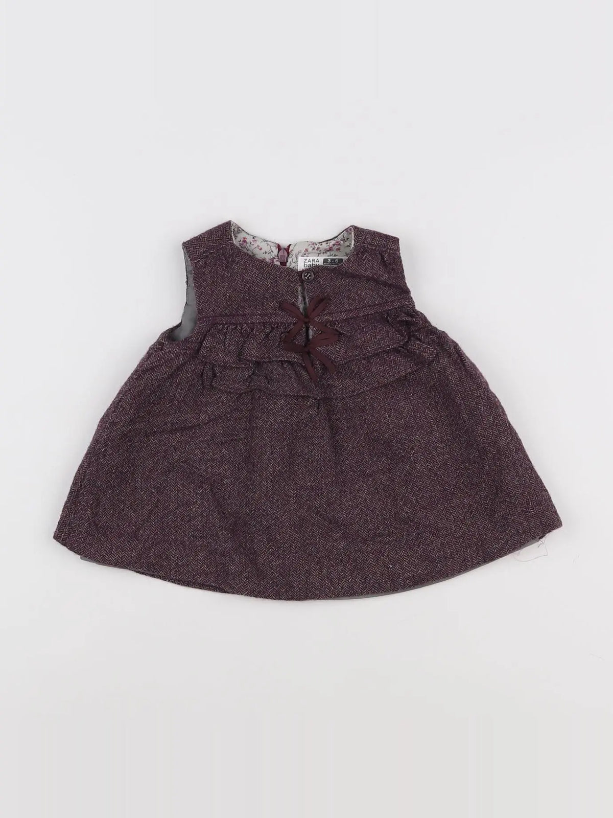 Zara - robe violet - 3/6 mois