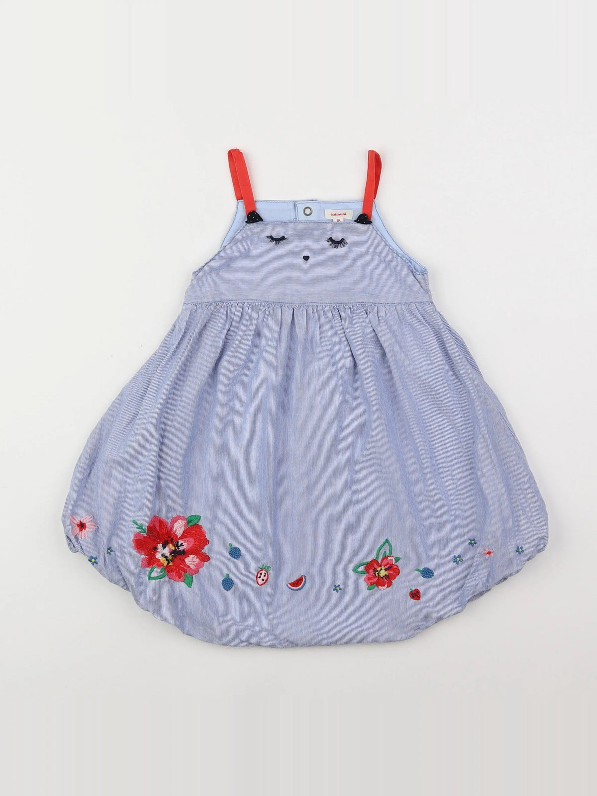 Catimini - robe bleu, rouge - 18 mois