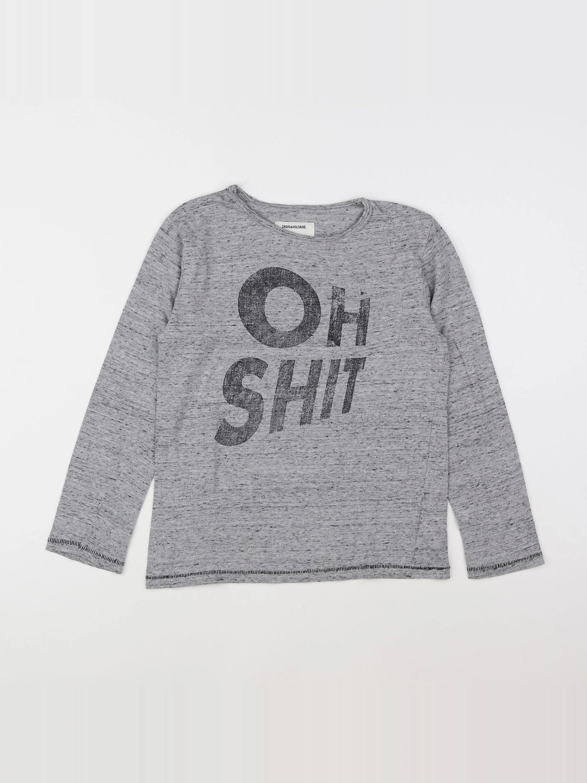 Zadig & Voltaire - tee-shirt gris - 8 ans
