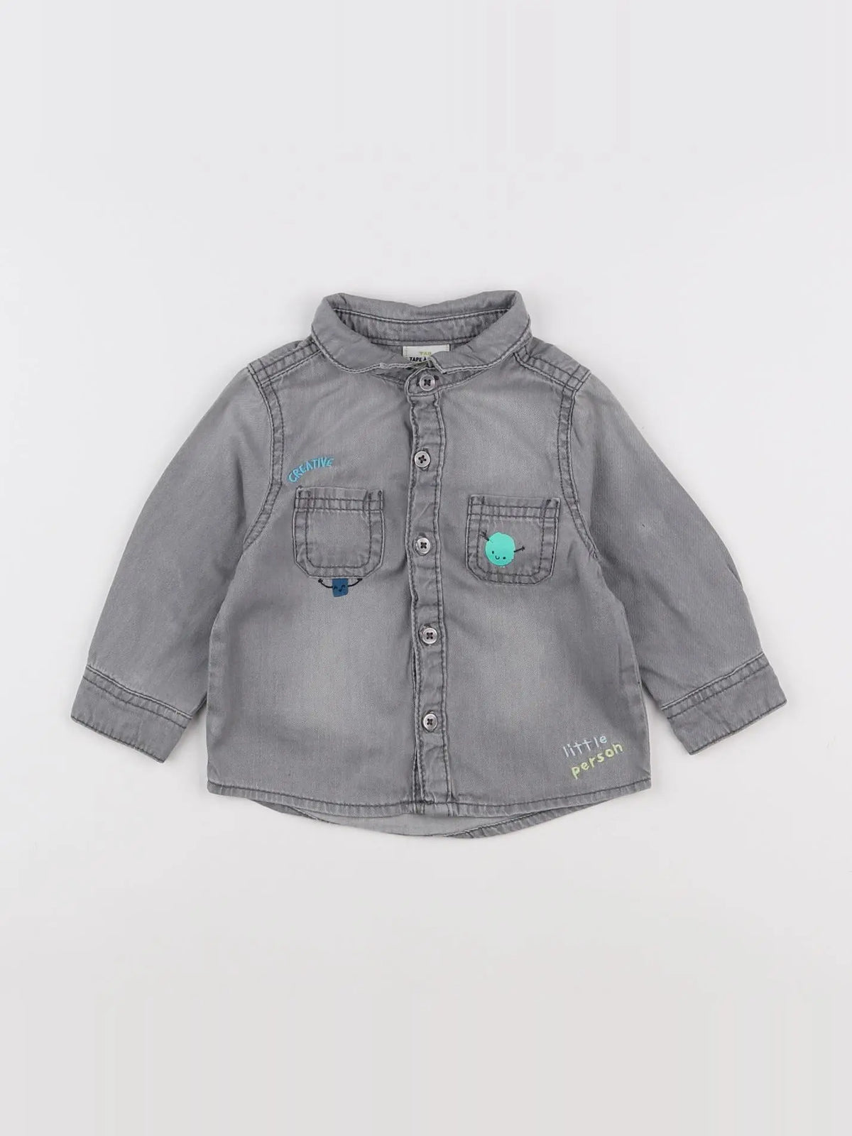 Tape à l'oeil - chemise gris - 12 mois