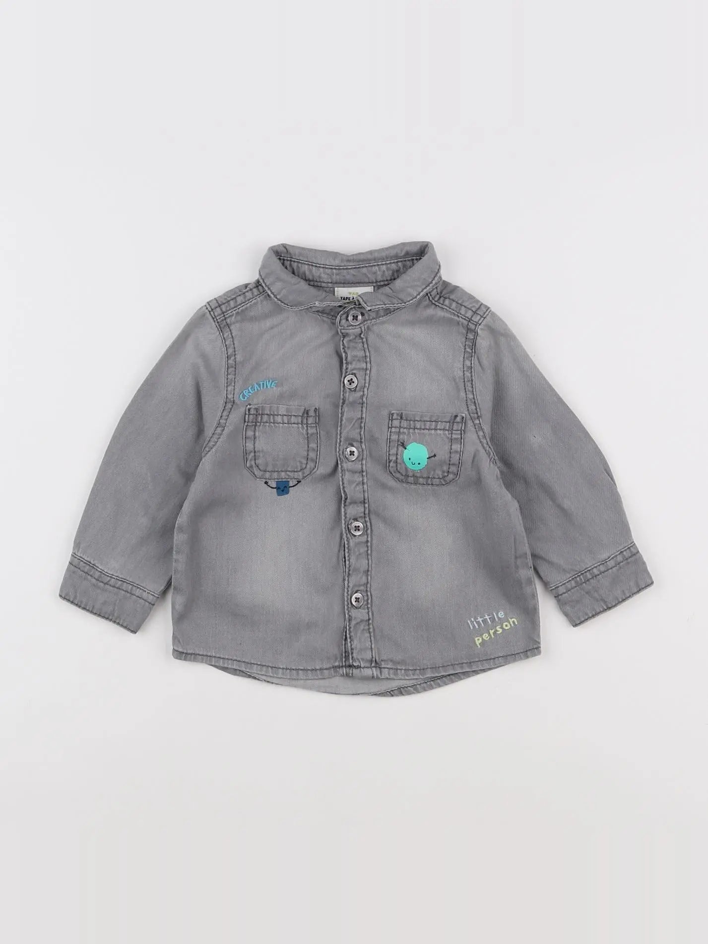 Tape à l'oeil - chemise gris - 12 mois