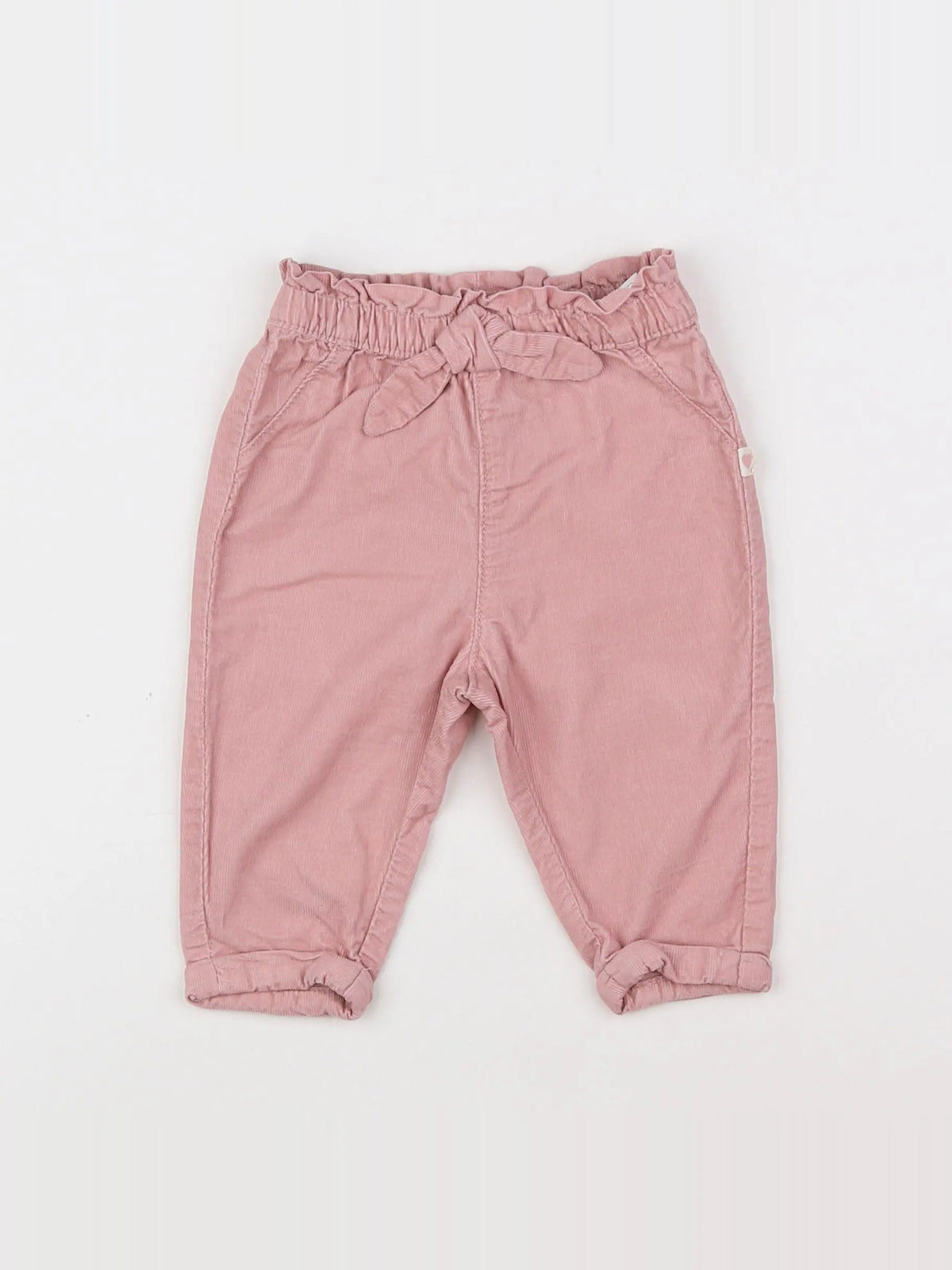 H&M - pantalon rose - 3/6 mois