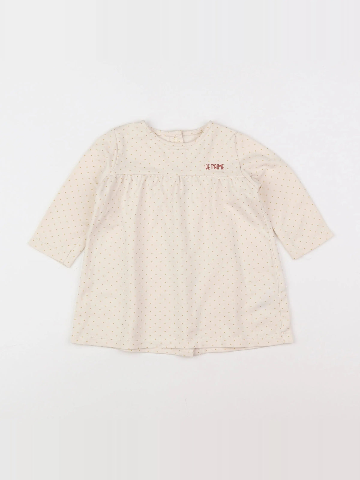 Vertbaudet - robe jaune, beige - 12 mois