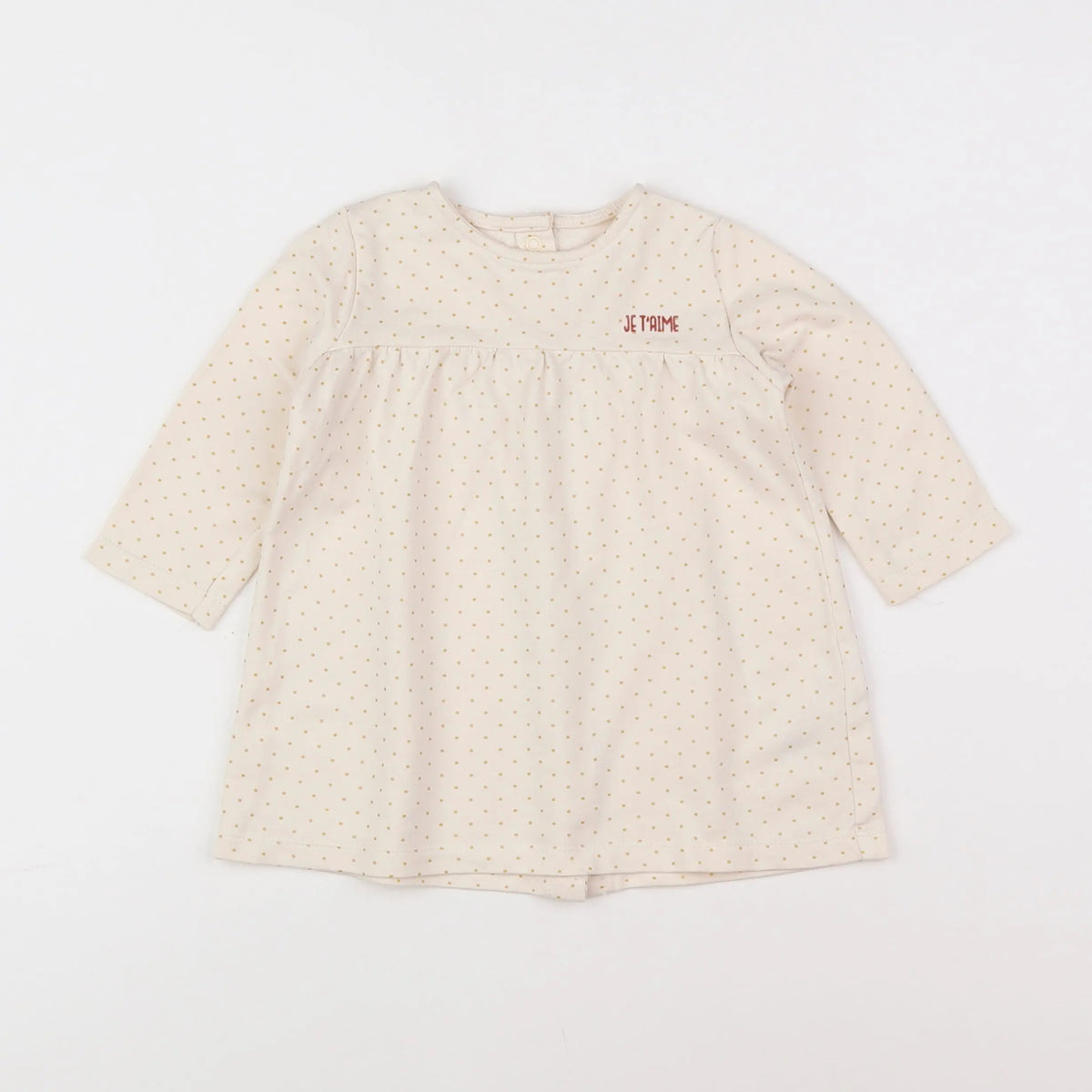 Vertbaudet - robe jaune, beige - 12 mois