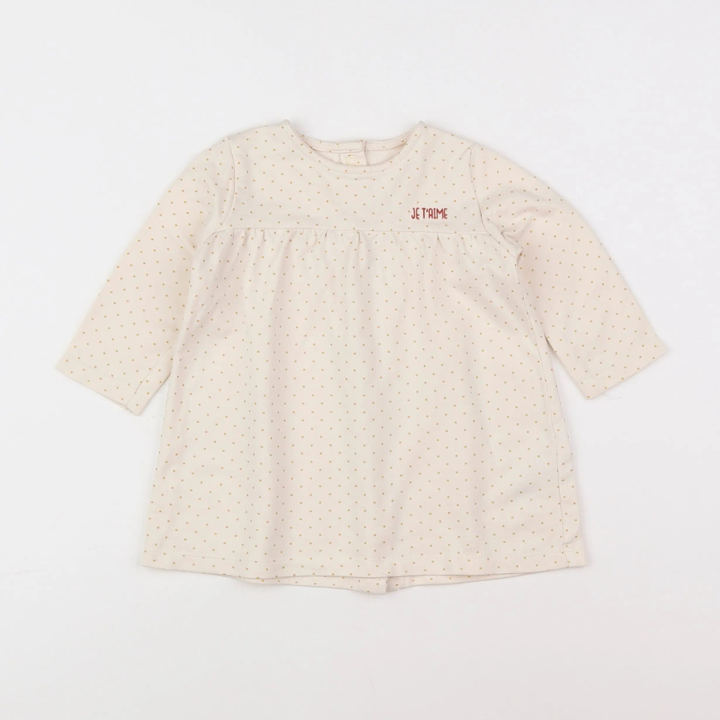 Vertbaudet - robe jaune, beige - 12 mois