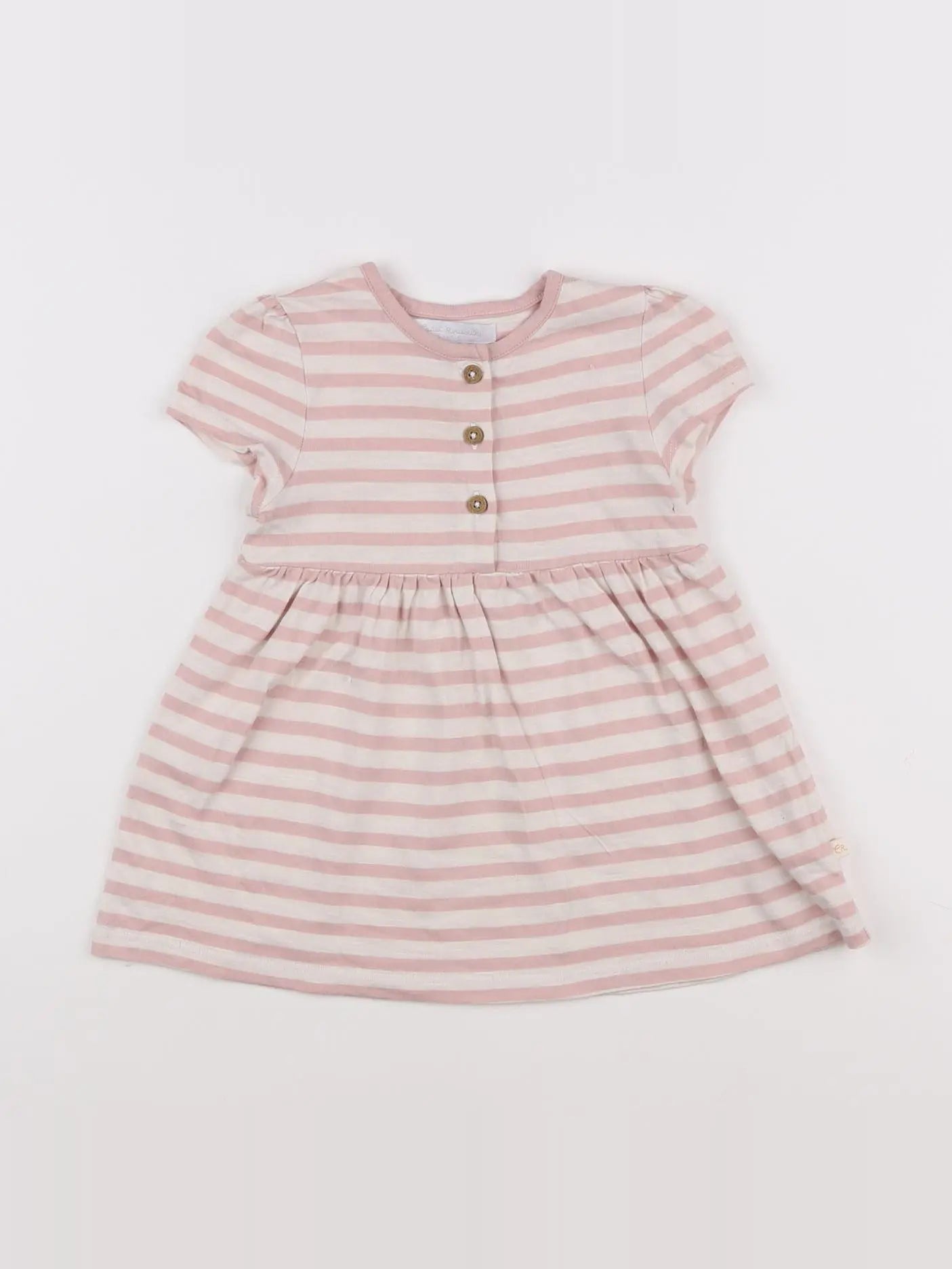 Cadet Rousselle - robe blanc, rose - 12 mois
