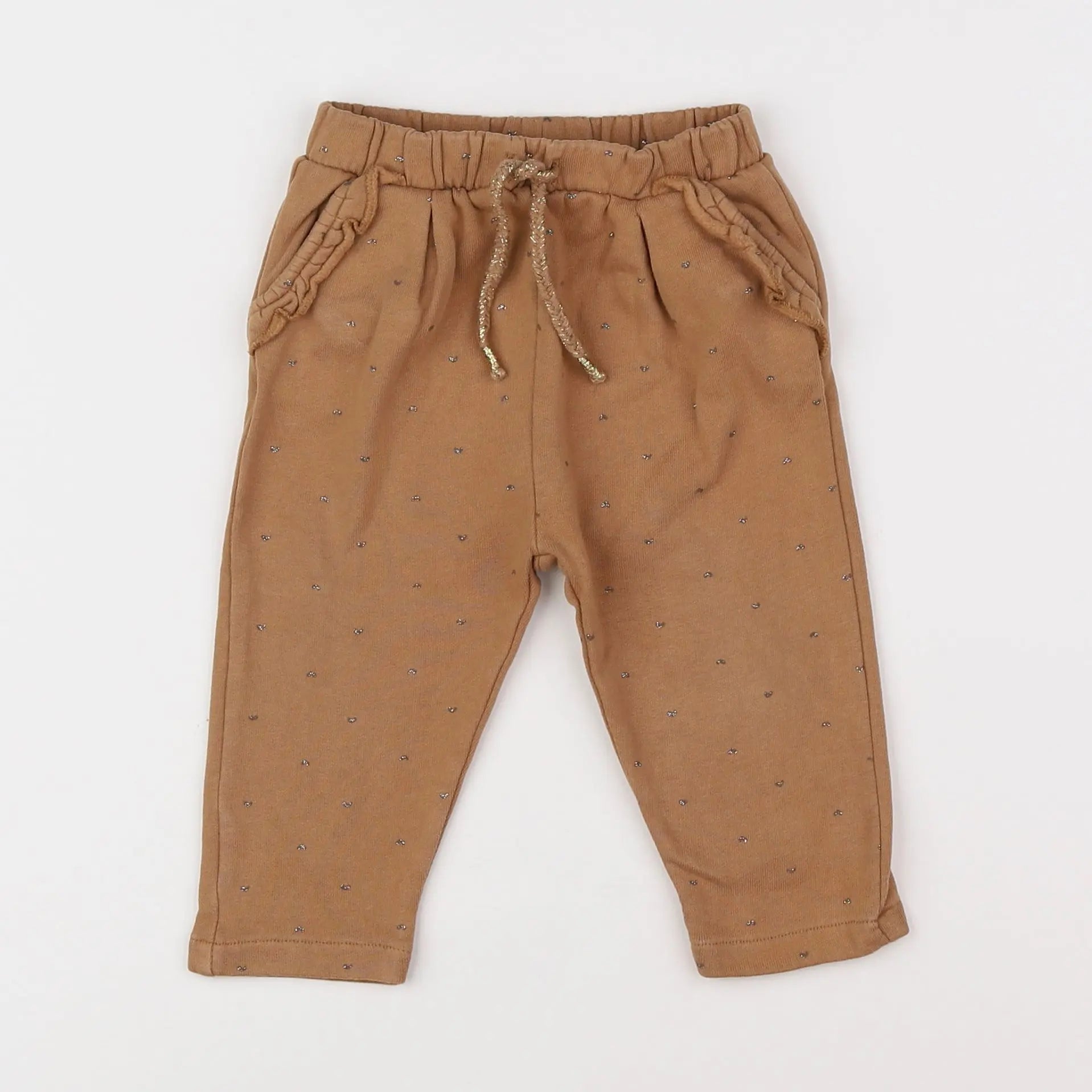 Vertbaudet - jogging marron, or - 12 mois