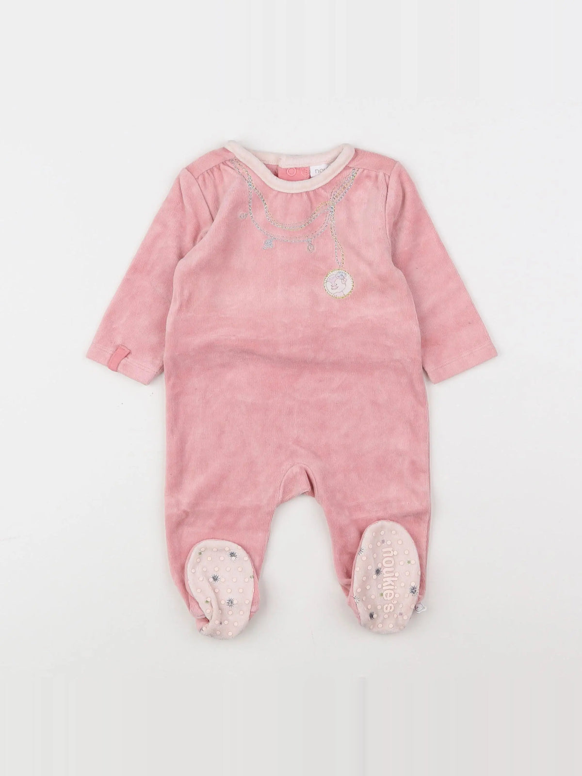 Noukie's - pyjama velours rose - 3 mois