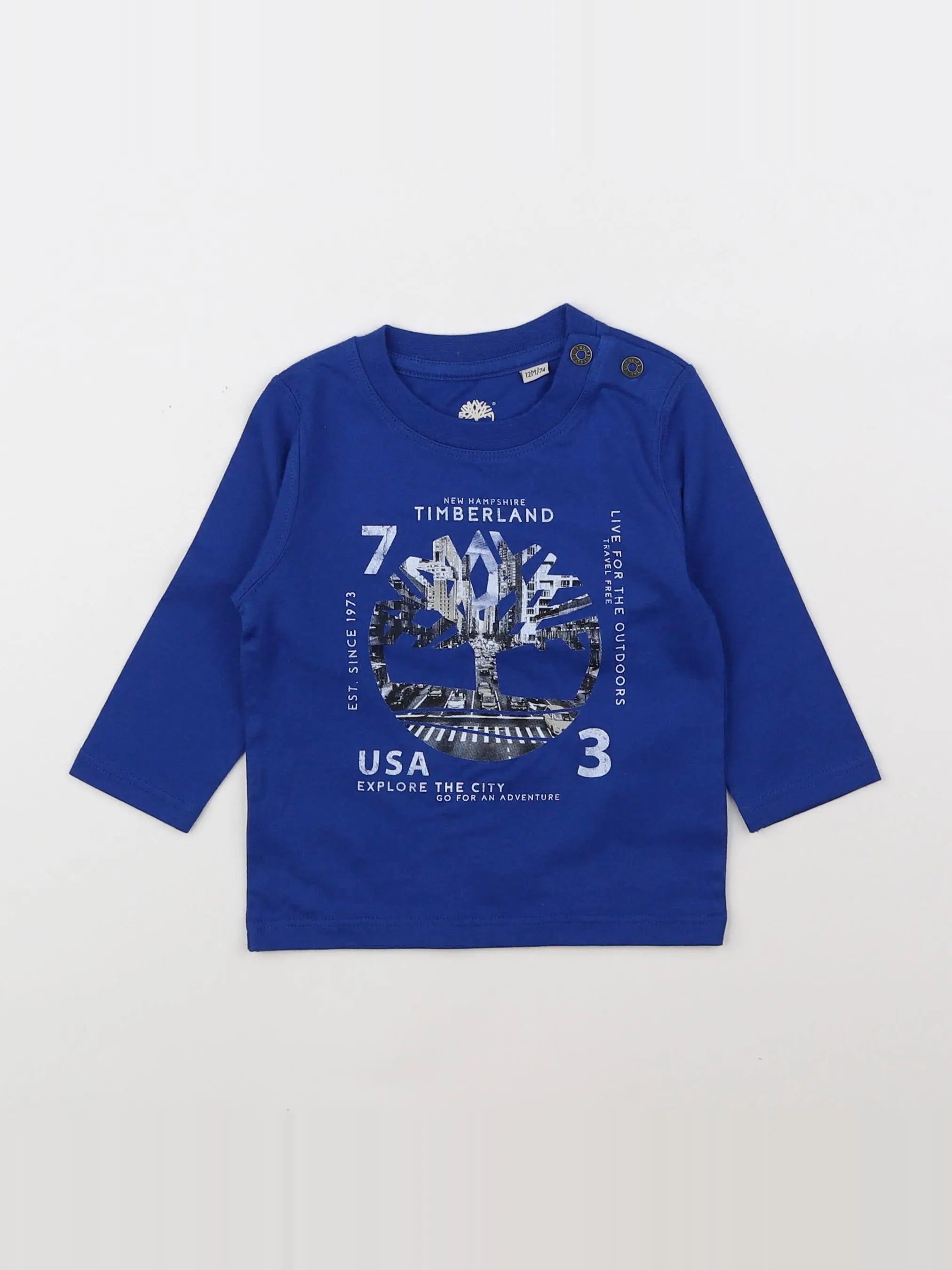 Timberland - tee-shirt bleu - 12 mois