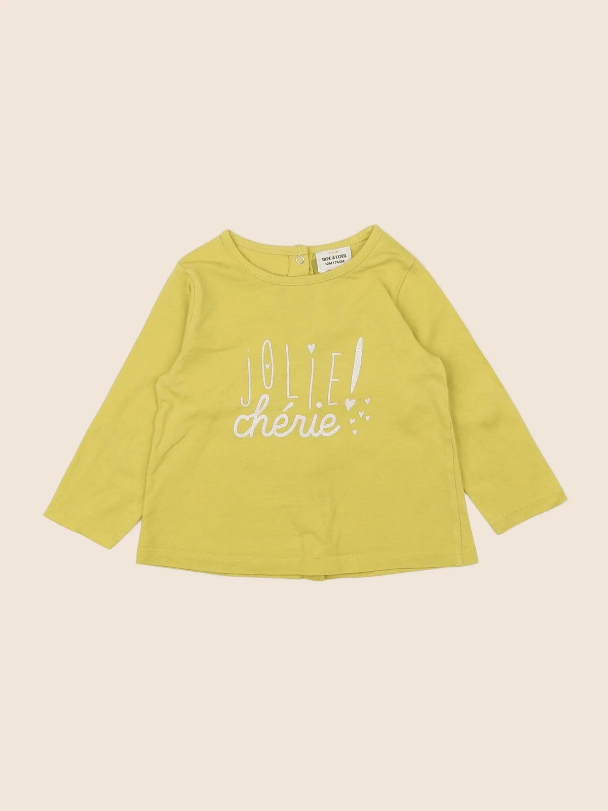 Tape à l'oeil - tee-shirt jaune - 12 mois