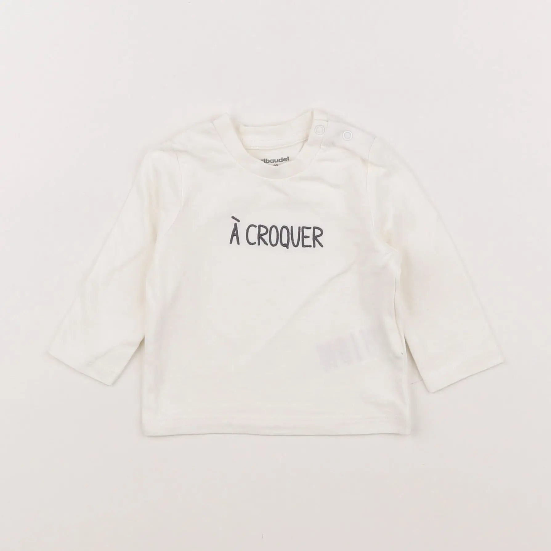 Vertbaudet - tee-shirt beige - 3 mois