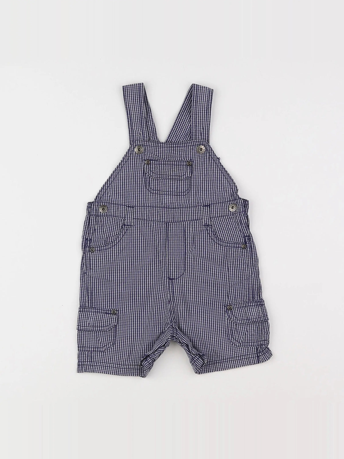 Boutchou - salopette blanc, bleu - 12 mois