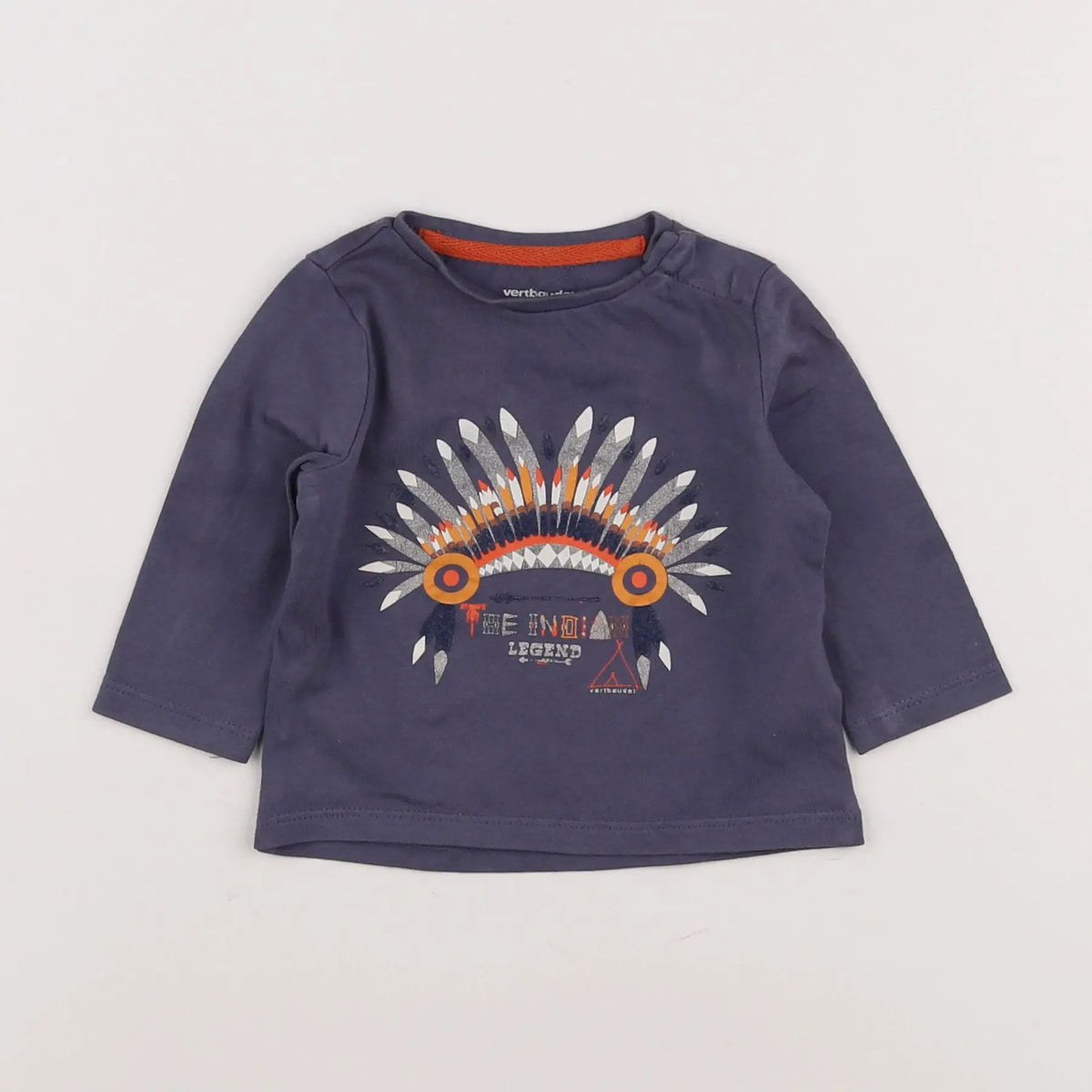 Vertbaudet - tee-shirt bleu - 6 mois
