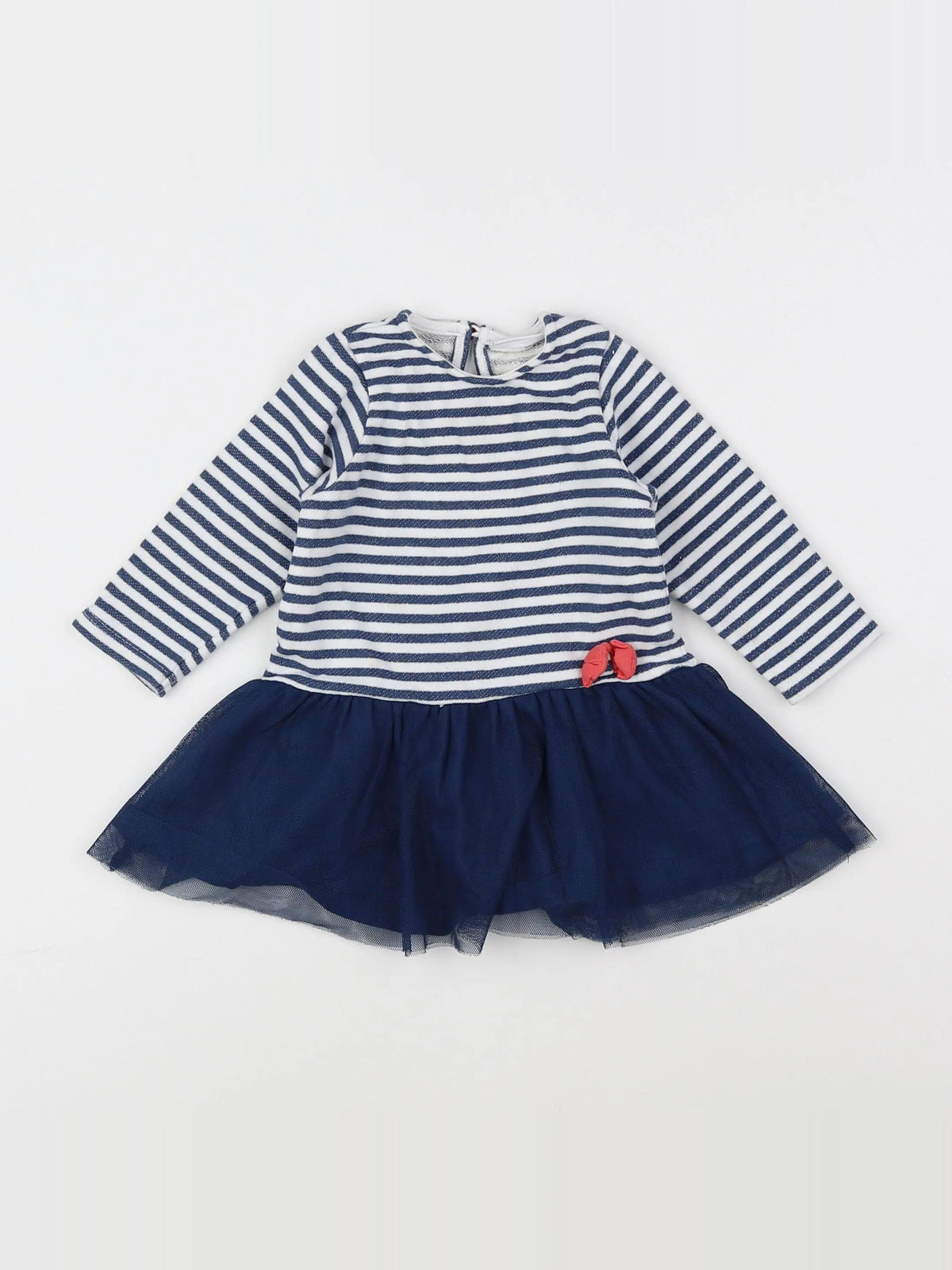 Noukie's - robe blanc, bleu - 6 mois