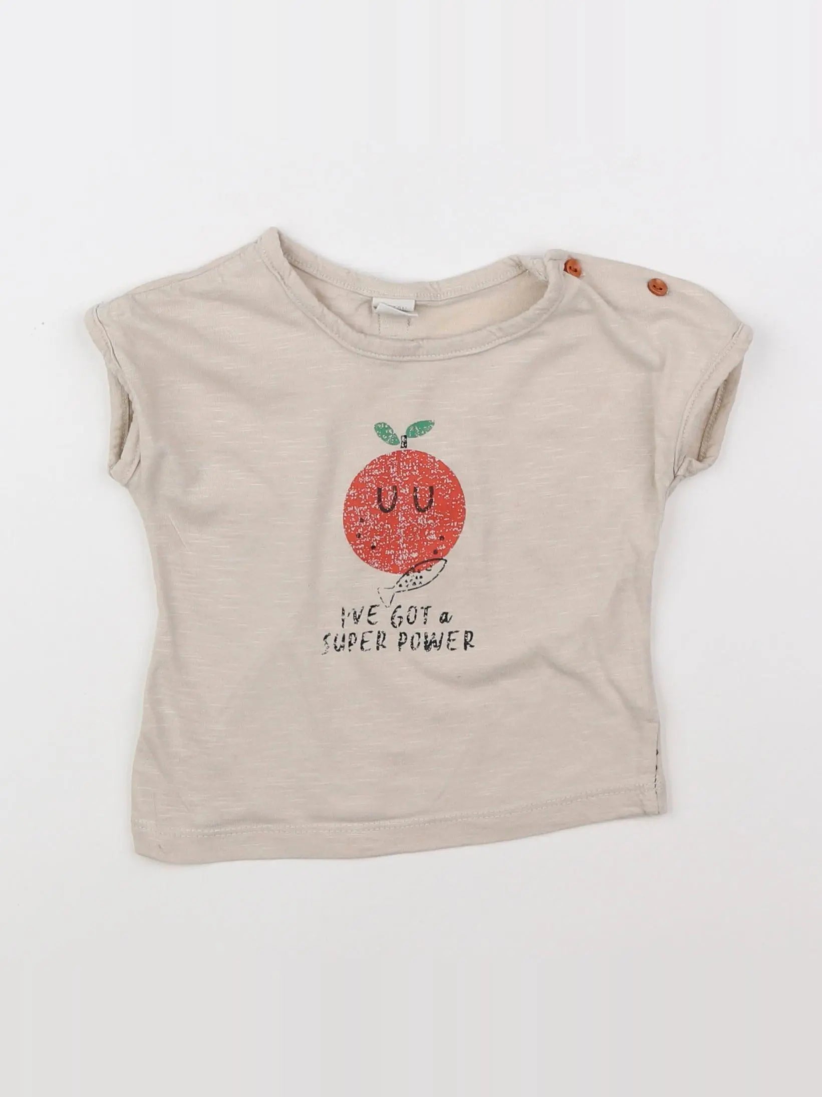 Cotton Fish - tee-shirt marron, rouge - 12 mois