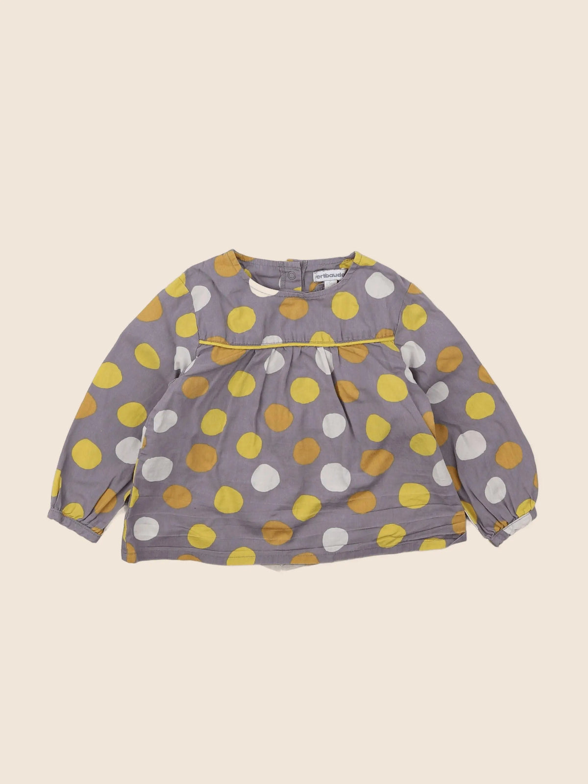 Vertbaudet - blouse marron, jaune - 18 mois
