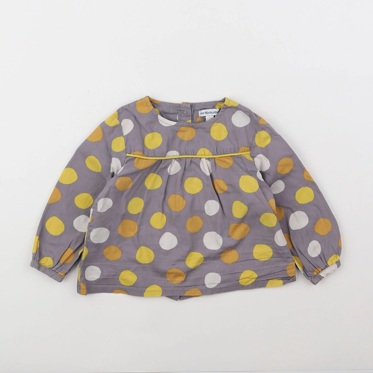 Vertbaudet - blouse marron, jaune - 18 mois