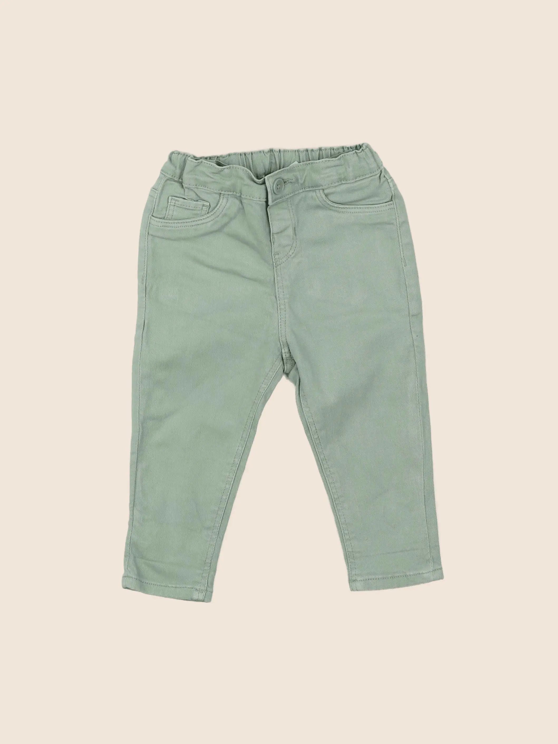 H&M - pantalon vert - 9 mois