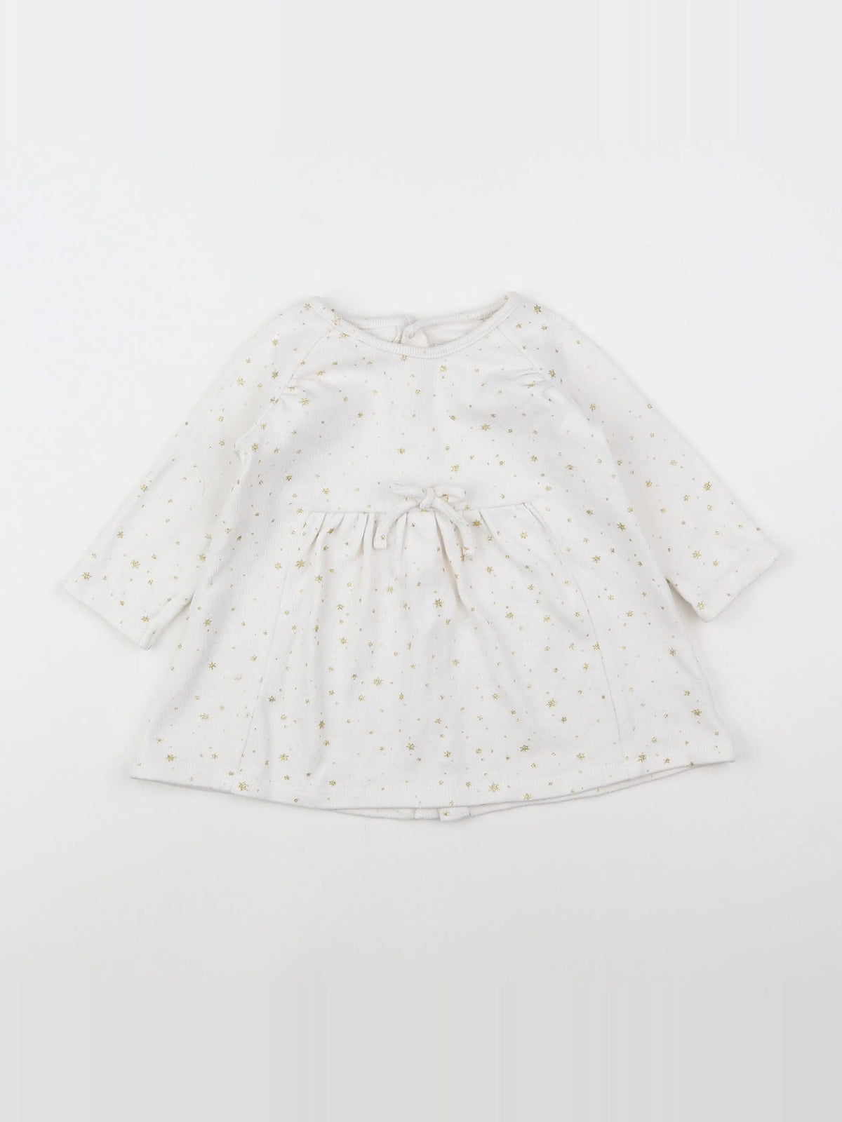 Vertbaudet - robe blanc, or - 12 mois