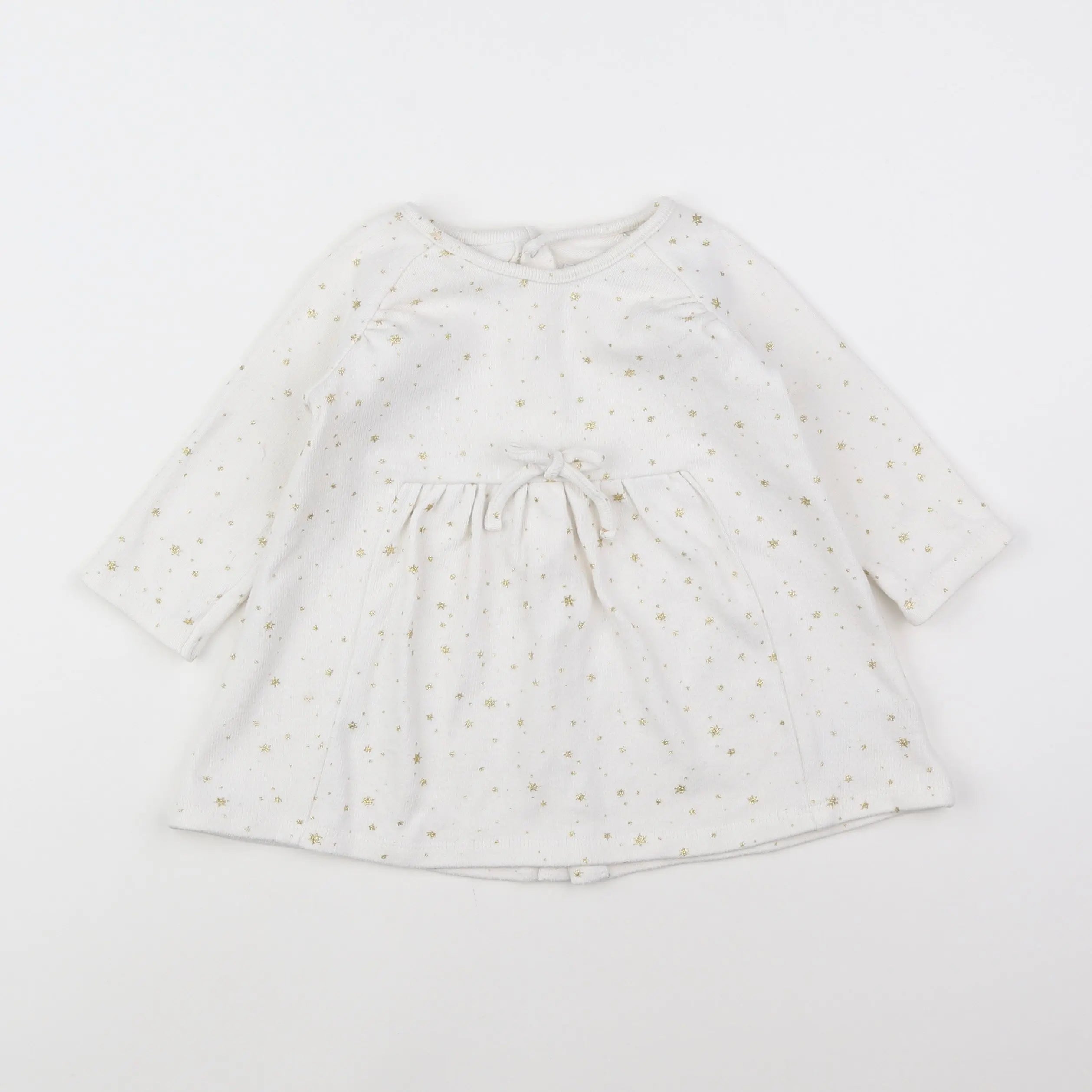 Vertbaudet - robe blanc, or - 12 mois
