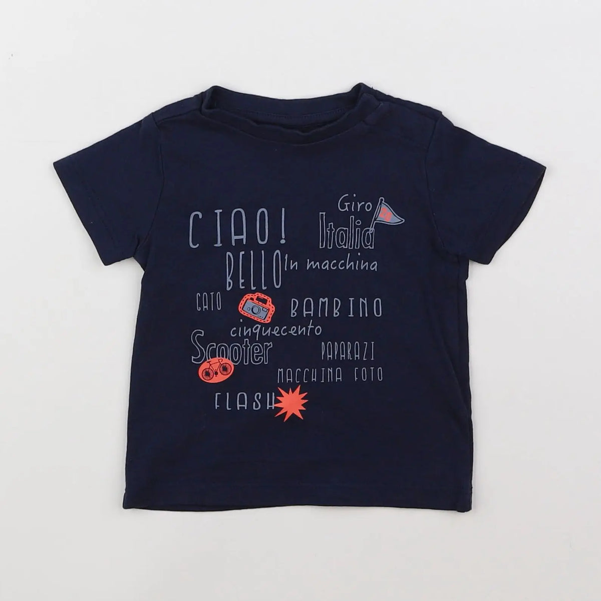 Vertbaudet - tee-shirt bleu - 3 mois