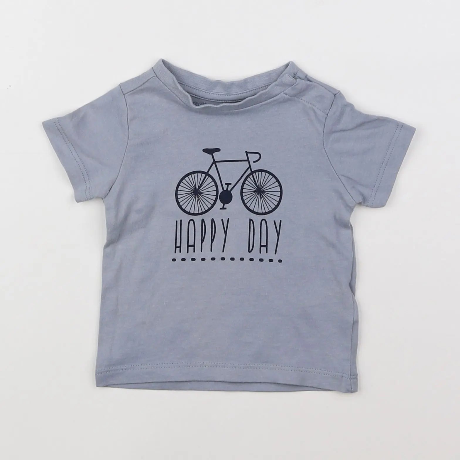 Vertbaudet - tee-shirt bleu - 3 mois