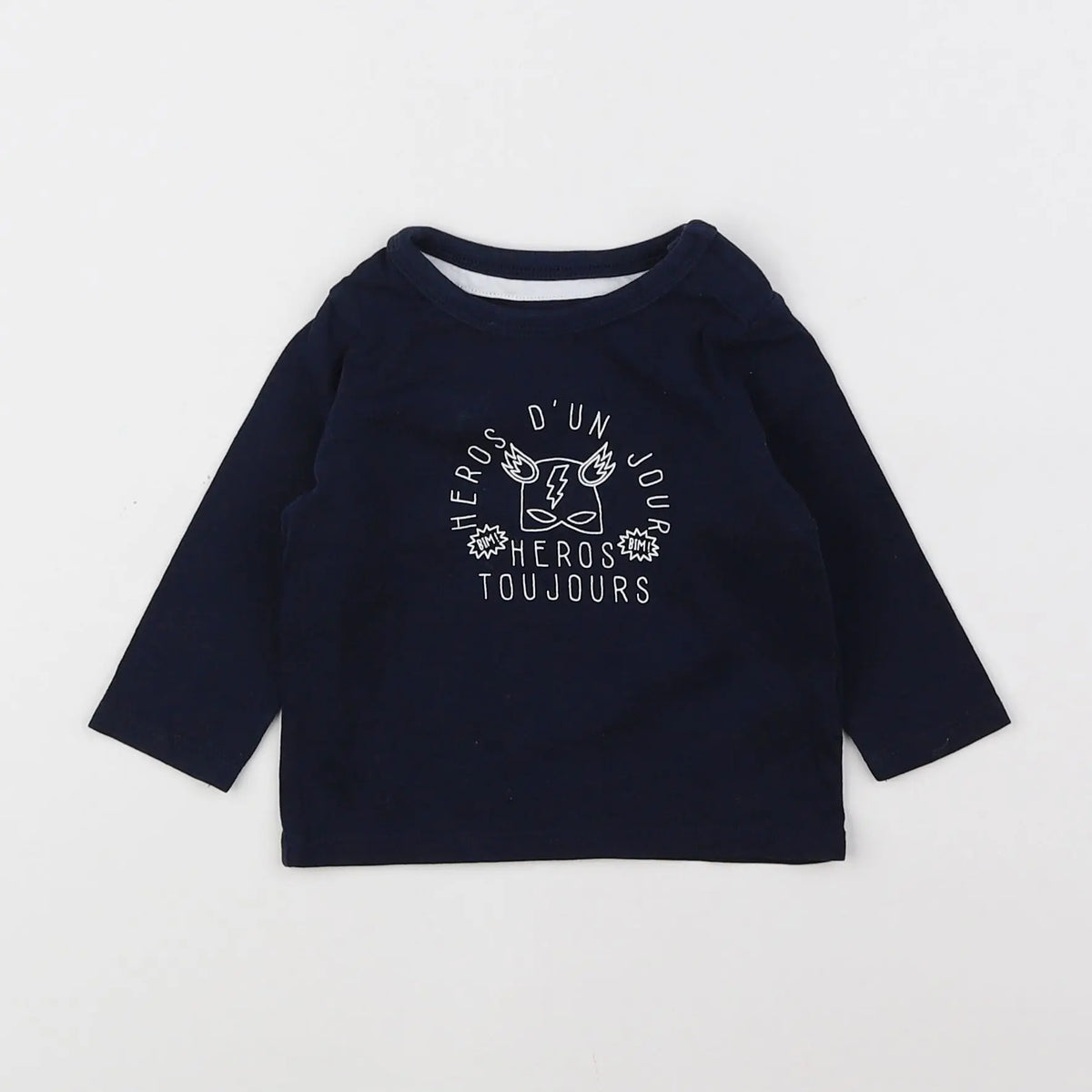 Vertbaudet - tee-shirt bleu - 3 mois