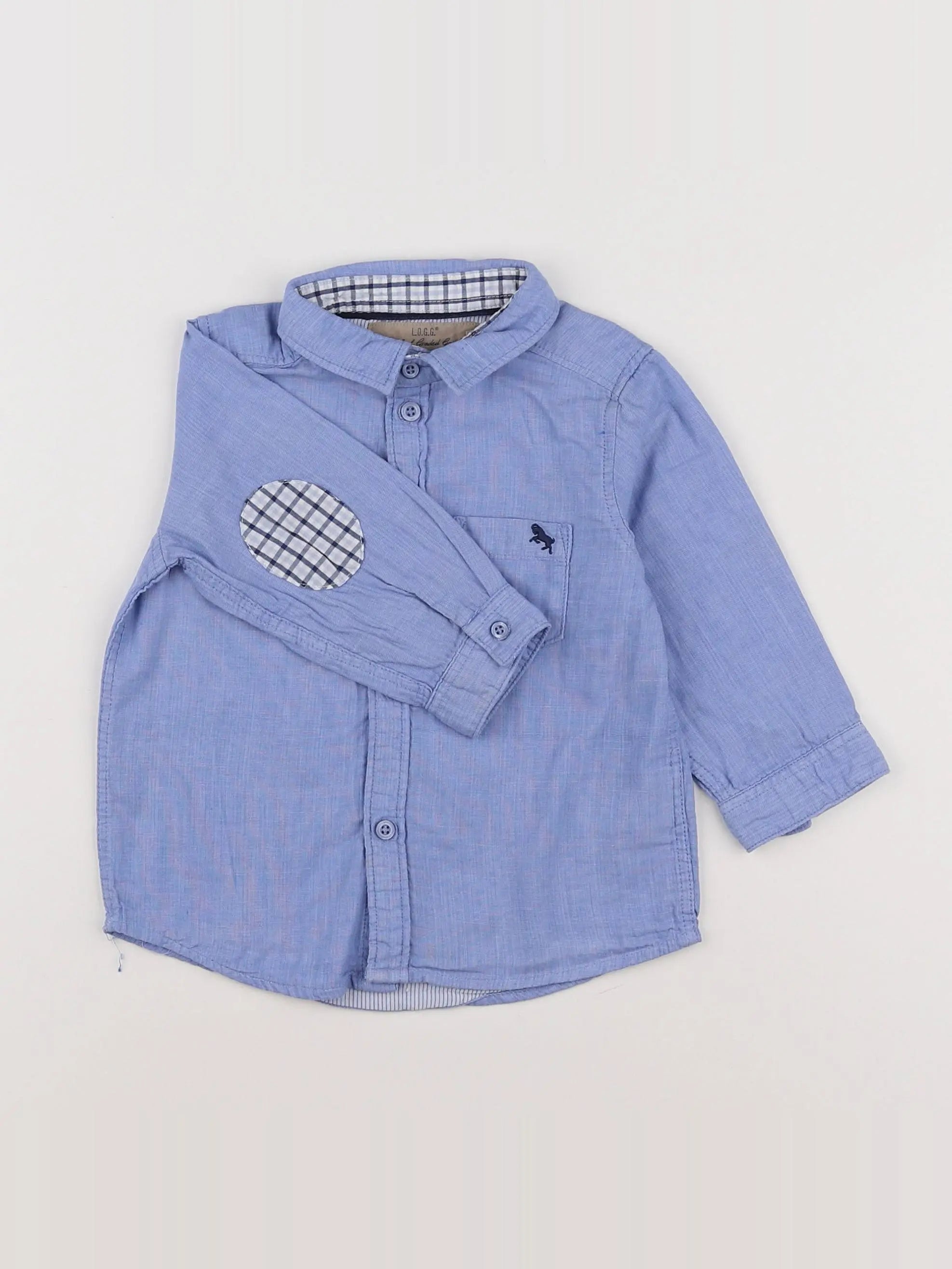 H&M - chemise bleu - 9/12 mois