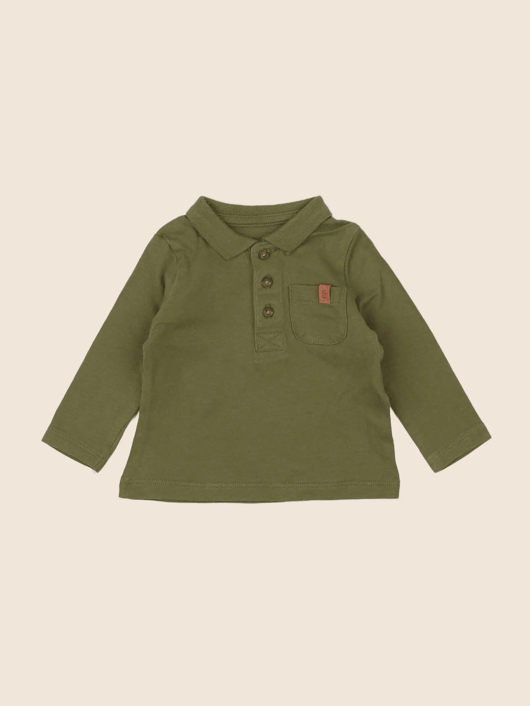 Vertbaudet - polo vert - 3 mois