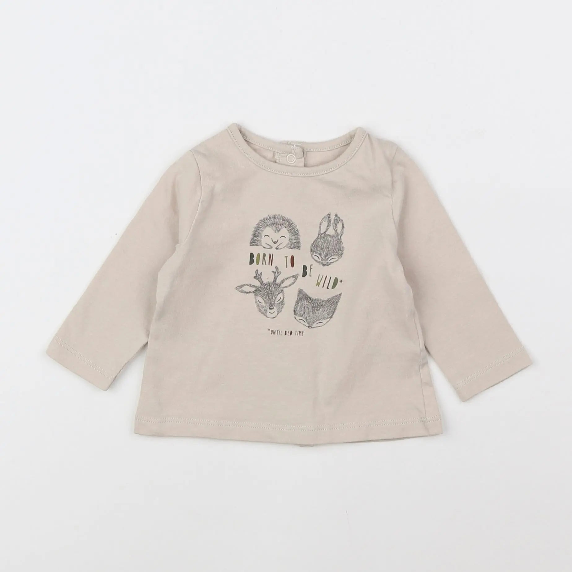 Vertbaudet - tee-shirt beige - 3 mois