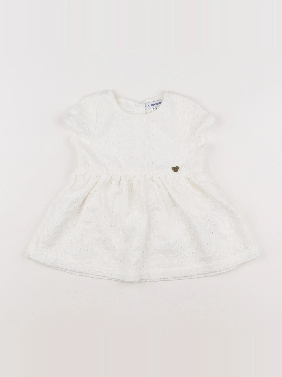 Vertbaudet - robe blanc - 3 mois