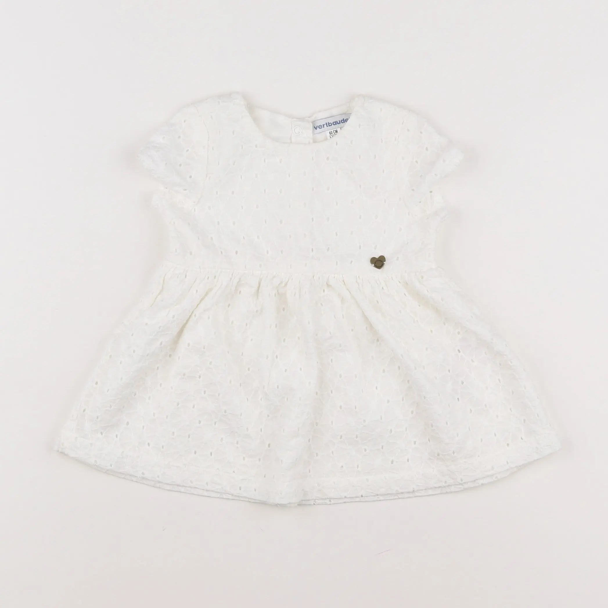 Vertbaudet - robe blanc - 3 mois