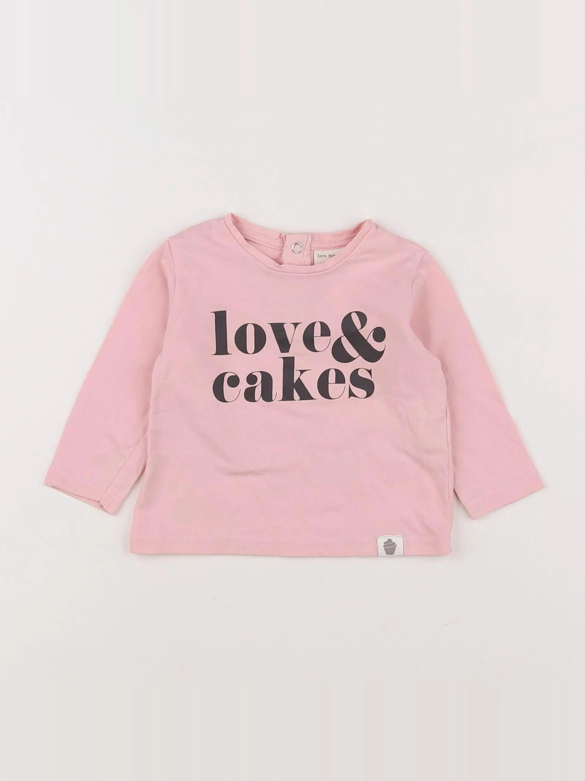 Zara - tee-shirt rose - 3/6 mois
