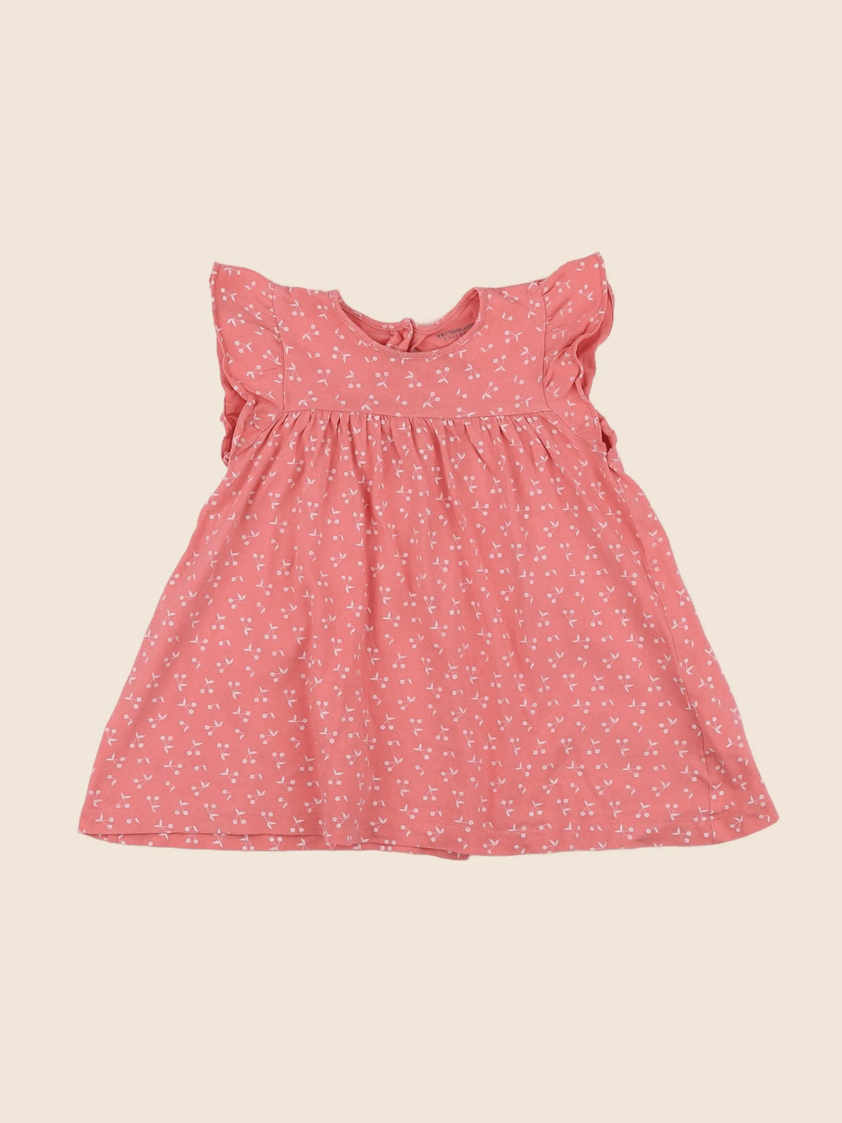 Vertbaudet - robe rose, blanc - 2 ans