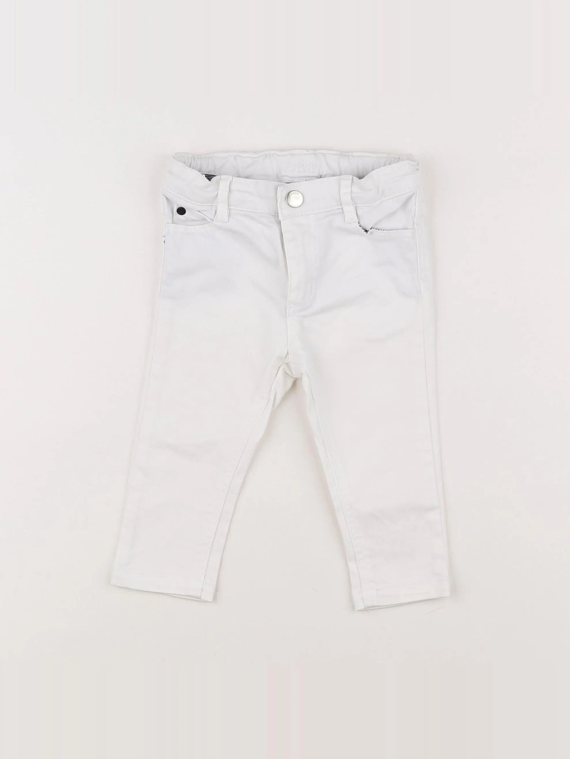 Jacadi - jean blanc - 12 mois
